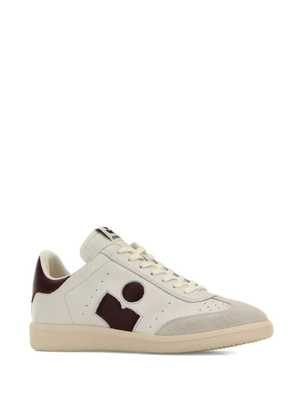 Isabel Marant Bryce Leather Sneakers With Suede Inserts In Sand