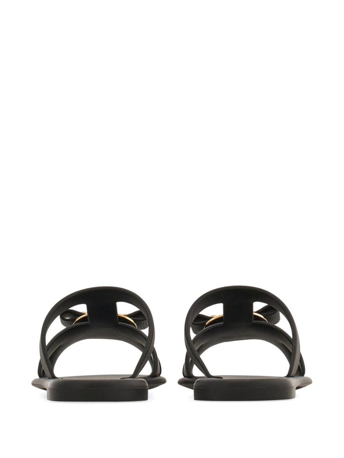 Ferragamo New Vara Rubber Slides In Black