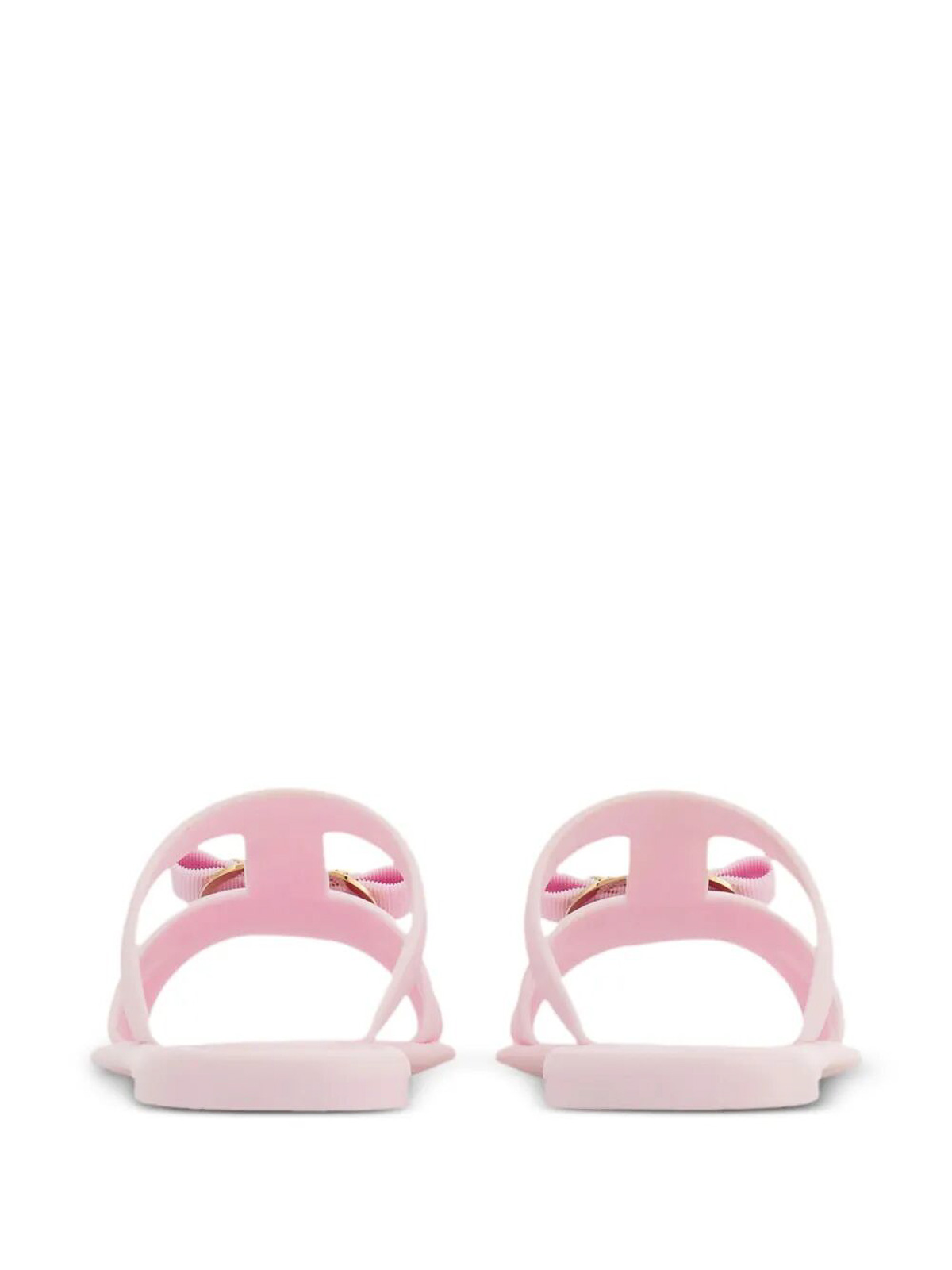 Ferragamo Lilou New Vara Plate Flat Sandals In Multi