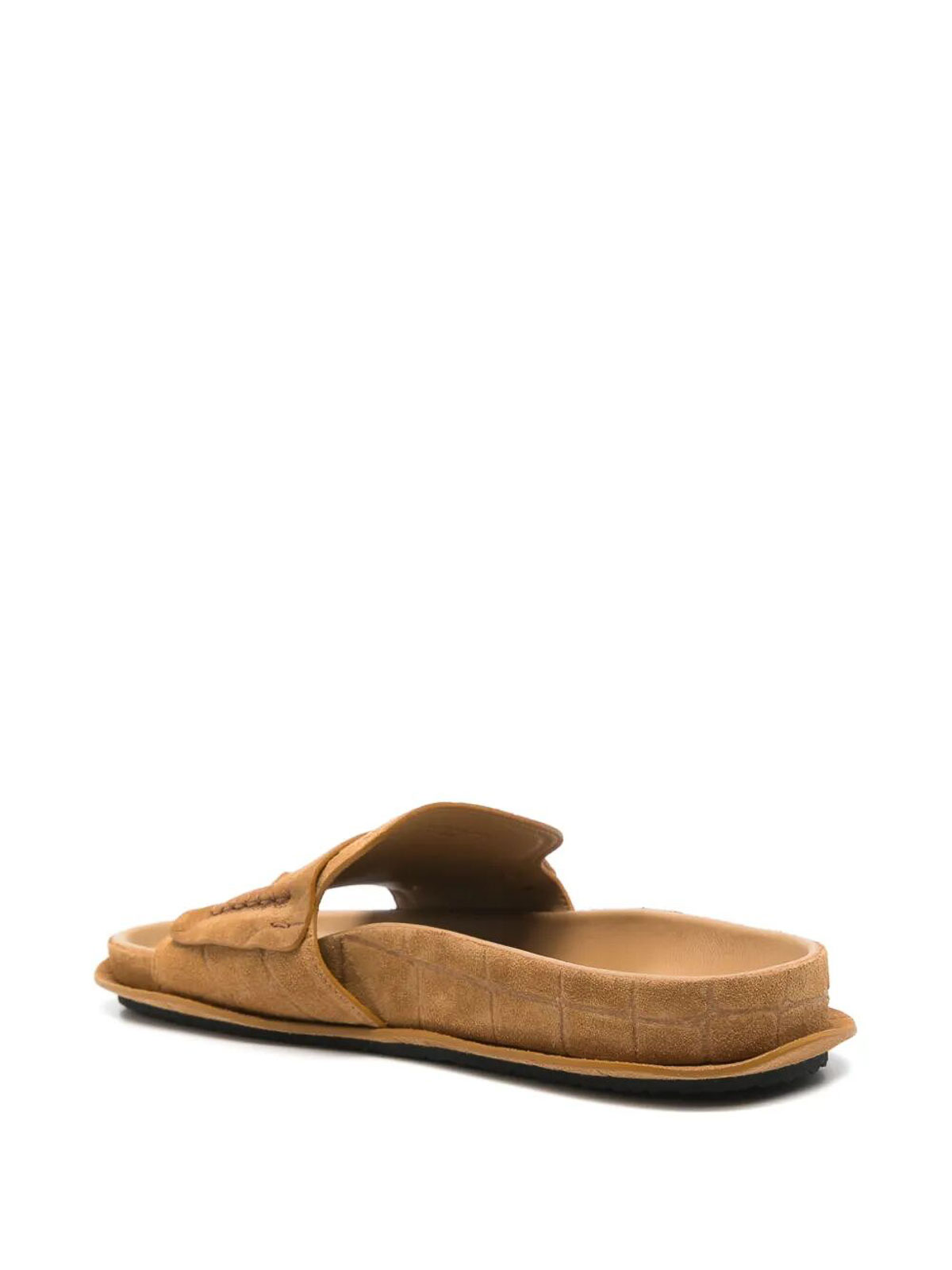 Jacquemus Suede Leather Moccasin-style Sandals In Orange