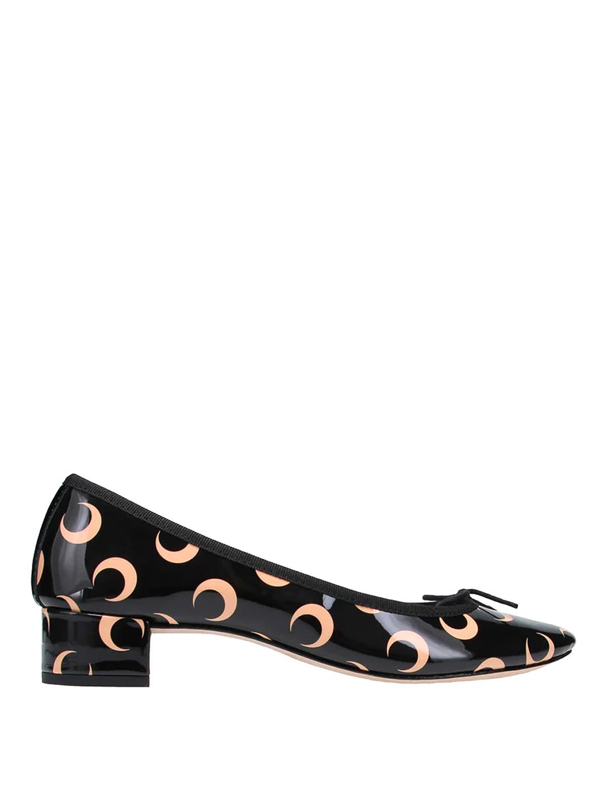 Repetto Camille Ballerinas For Marine Serre In Black