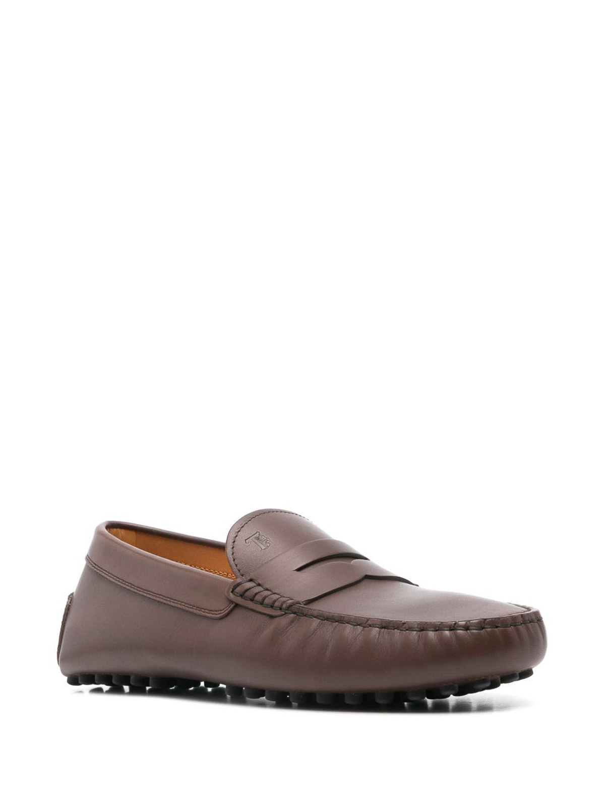 Tod's Smooth Leather Gommino Driving Loafers In Nude