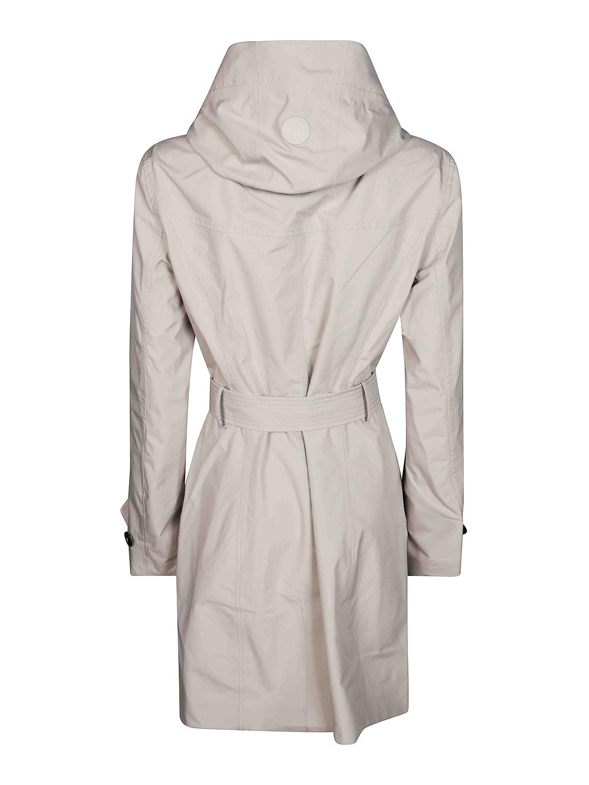 Save The Duck Tailored Trench Coat With Belted Waist In Gray
