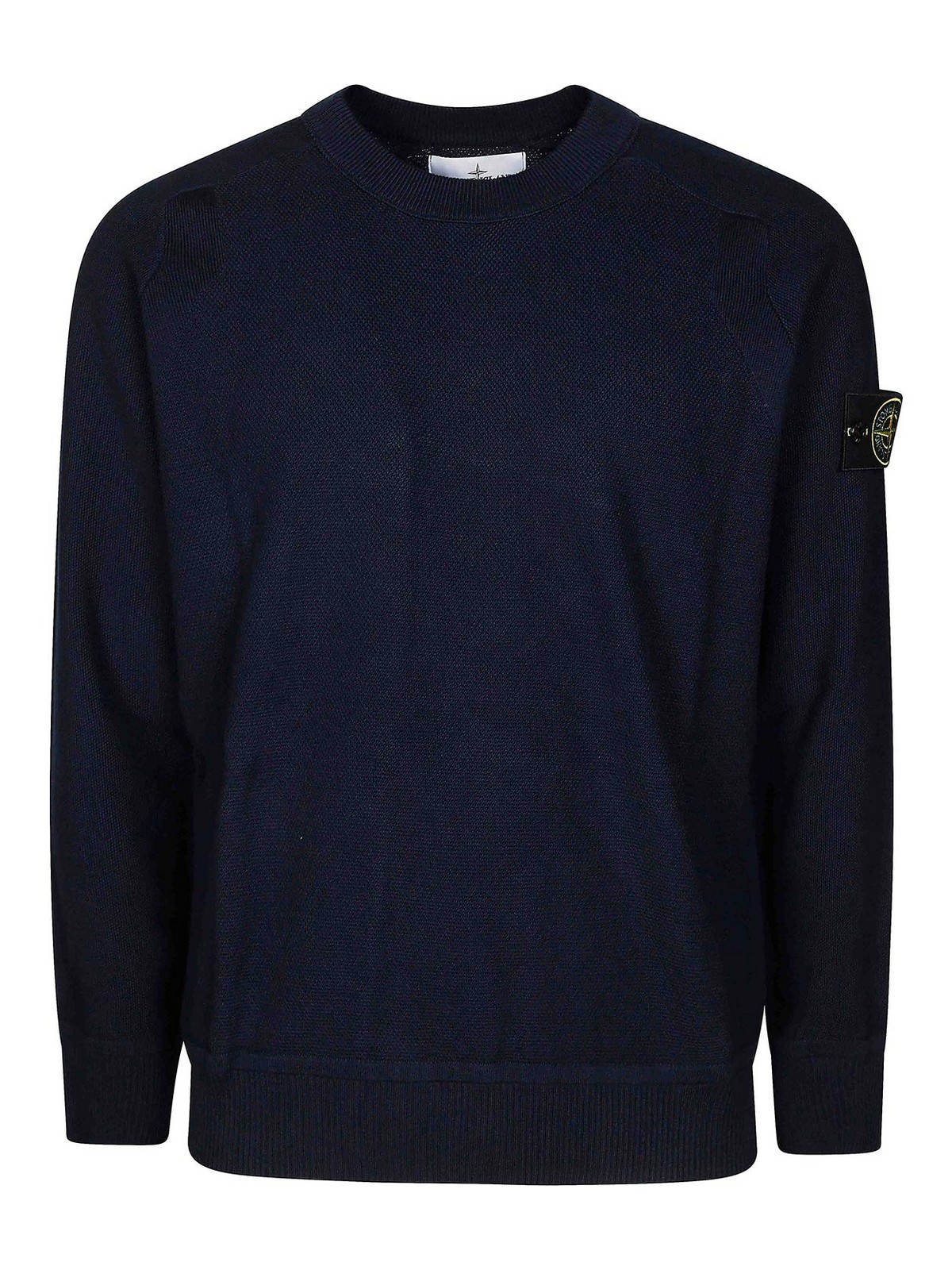 Stone Island Crew-neck Sweater Sweaters And Cardigans Blue In Blue