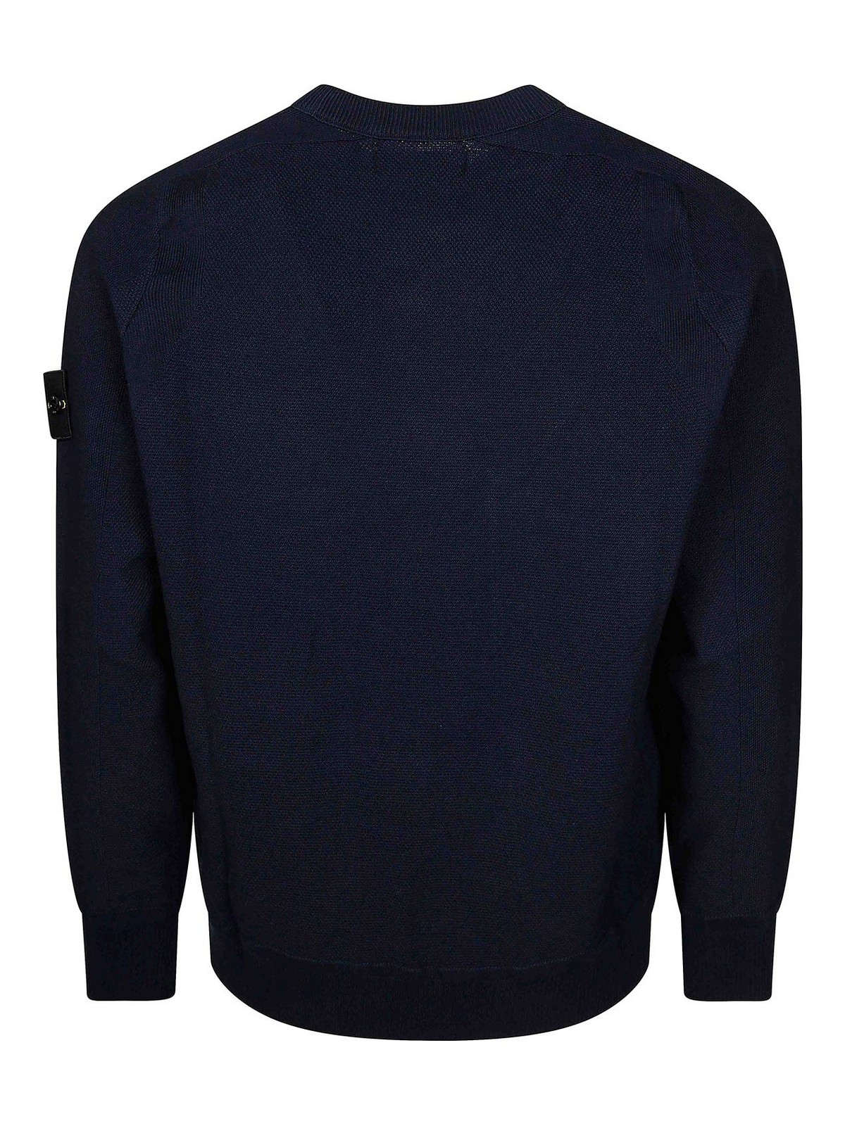 Stone Island Crew-neck Sweater Sweaters And Cardigans Blue In Blue