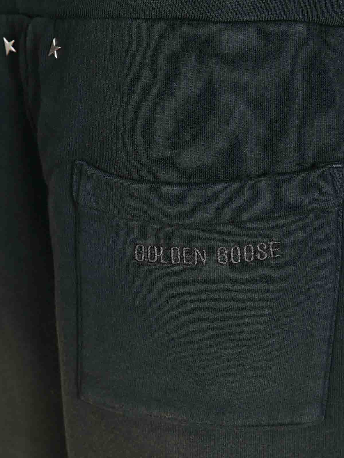 Golden Goose Relaxed Fit Cotton Sweatpants In Black