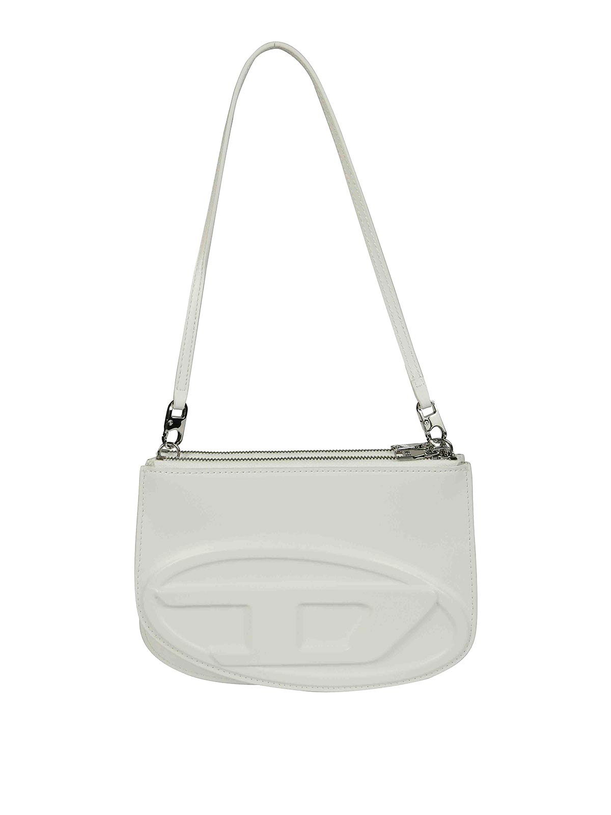 Diesel Adjustable Strap Shoulder Bag In White