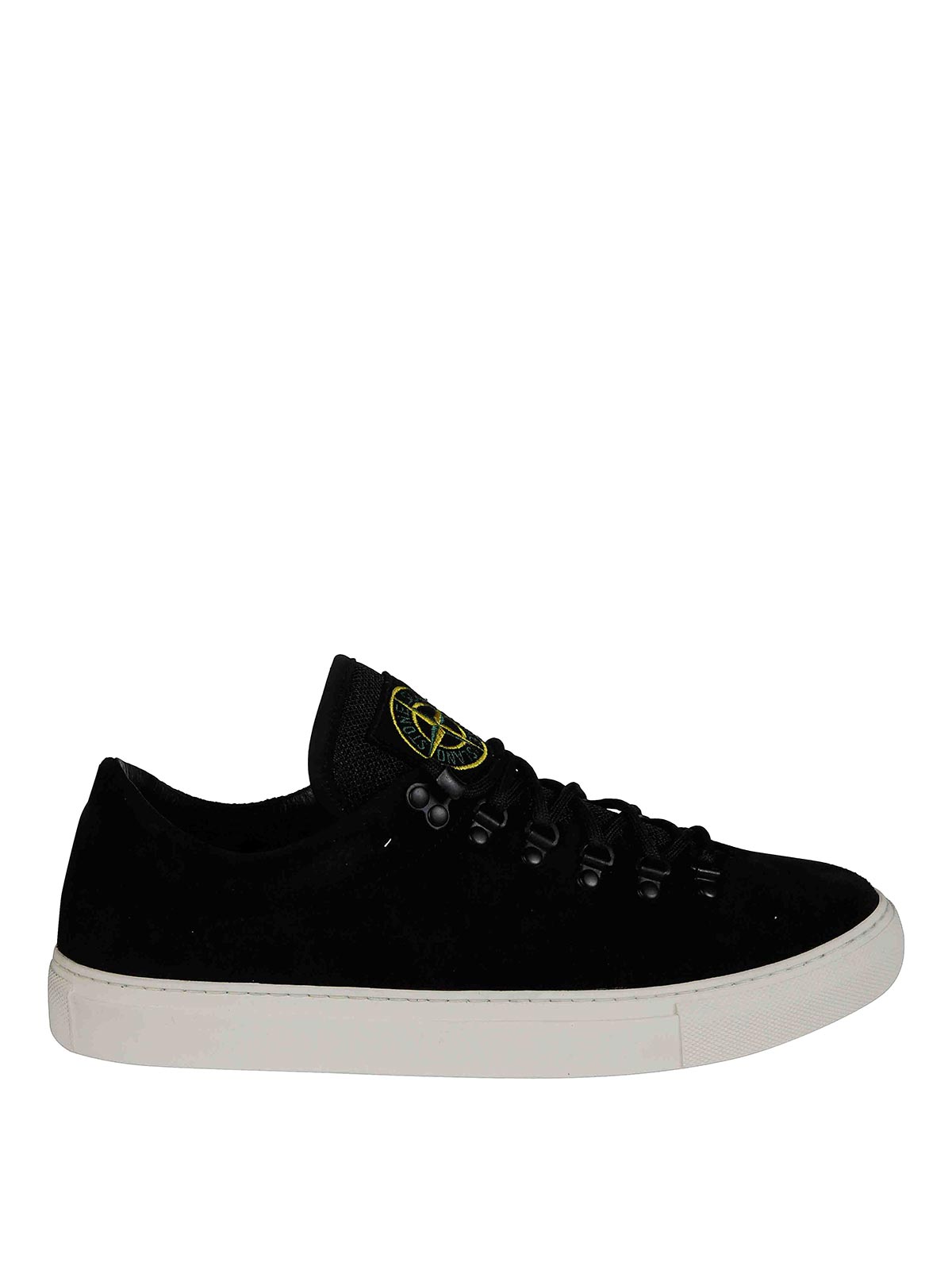 Stone Island Sneakers With Logo In Black