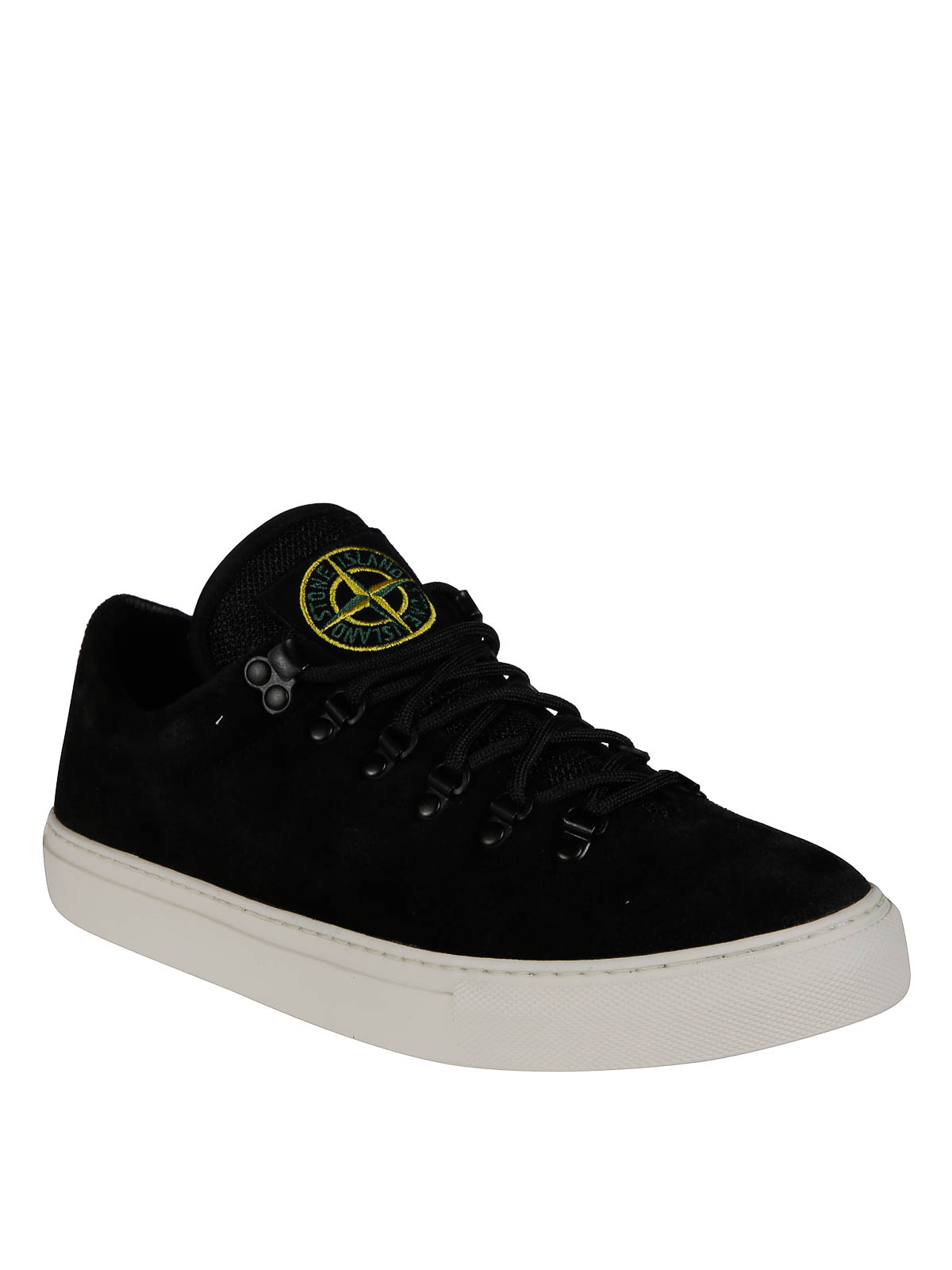 Stone Island Sneakers With Logo In Black
