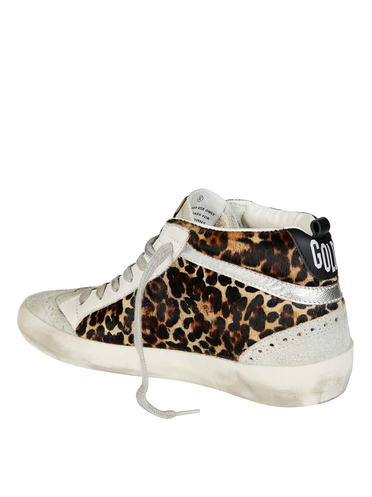 Golden Goose "mid Star" Horsy Upper Suede Toe And Spur Leather Star And Heel Laminated Wave Shoes In Multi