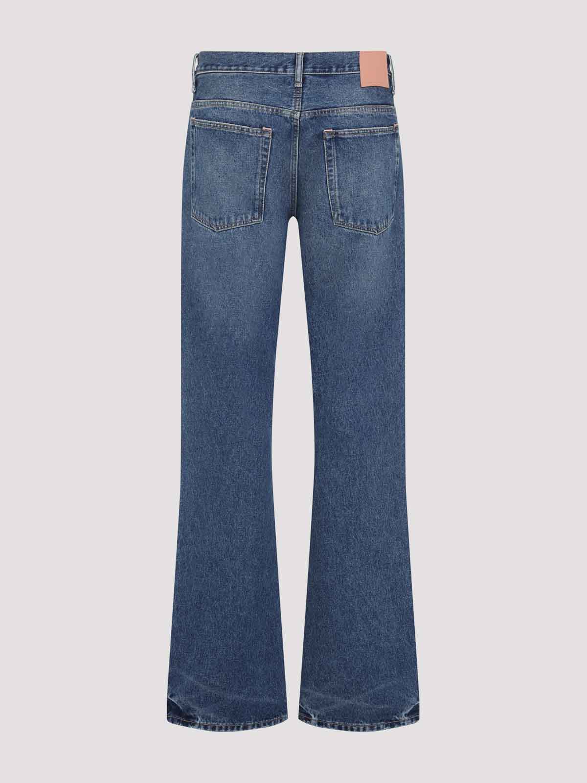 Acne Studios Distressed Straight-leg Jeans In Blue