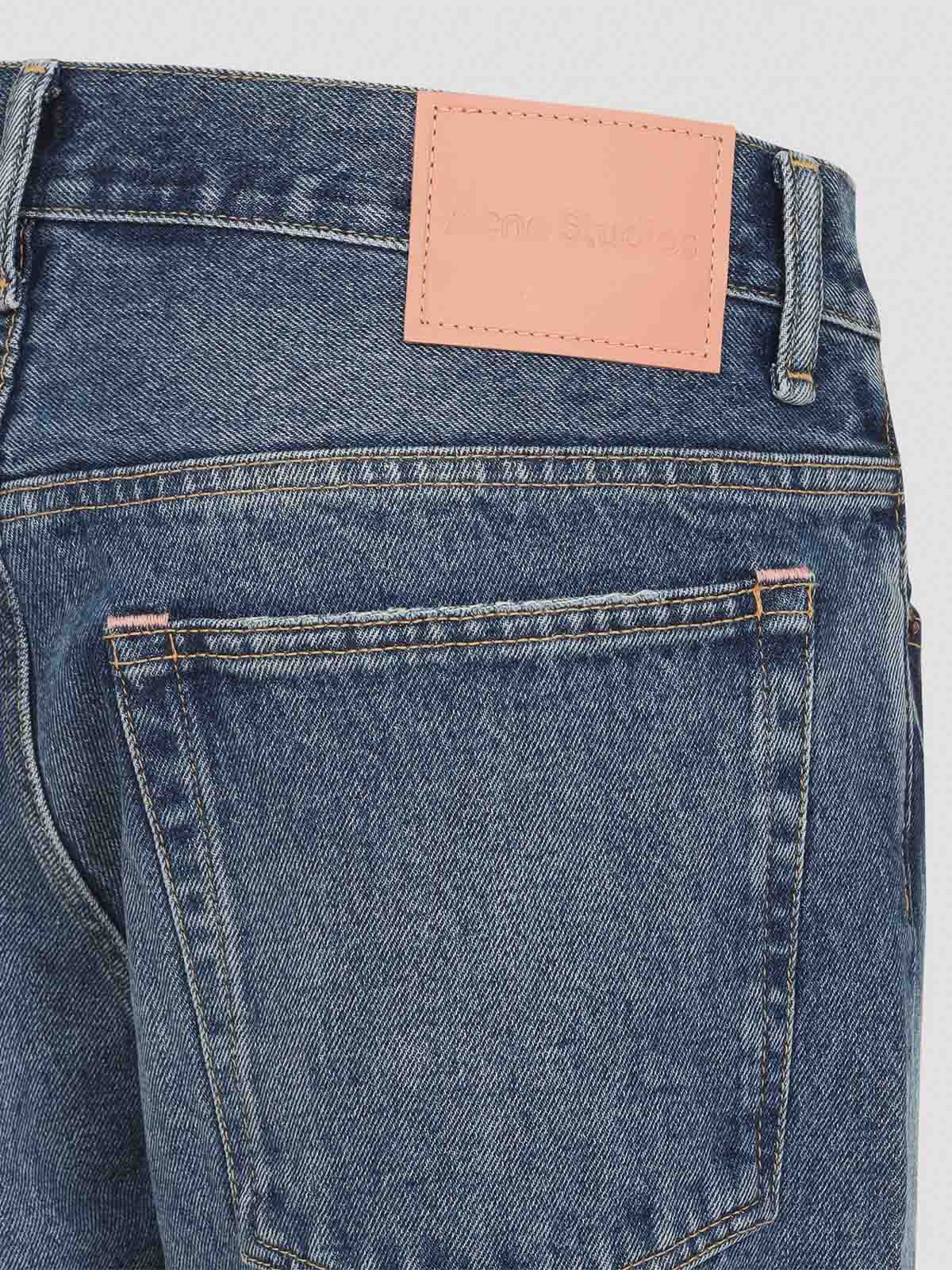 Acne Studios Distressed Straight-leg Jeans In Blue