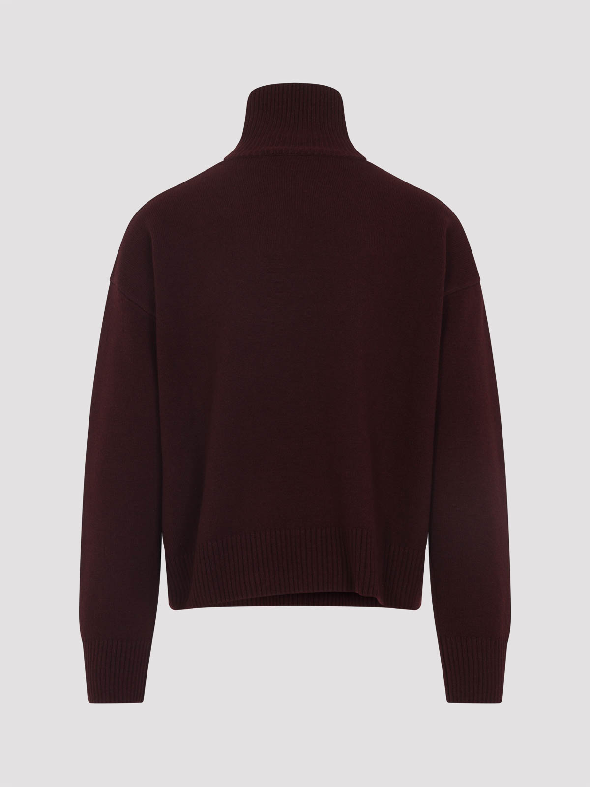 Ami Alexandre Mattiussi Ami Paris Tyrian Purple Wool Blend Oversize Sweater In Burgundy