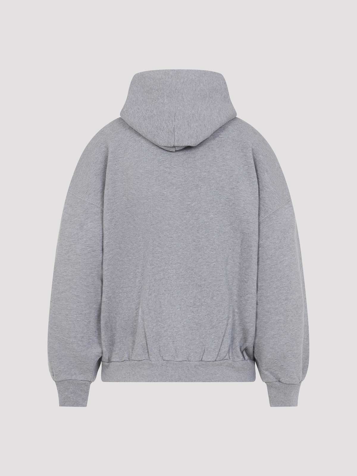 Balenciaga Small Fit Zip-up Sweatshirt In Gray
