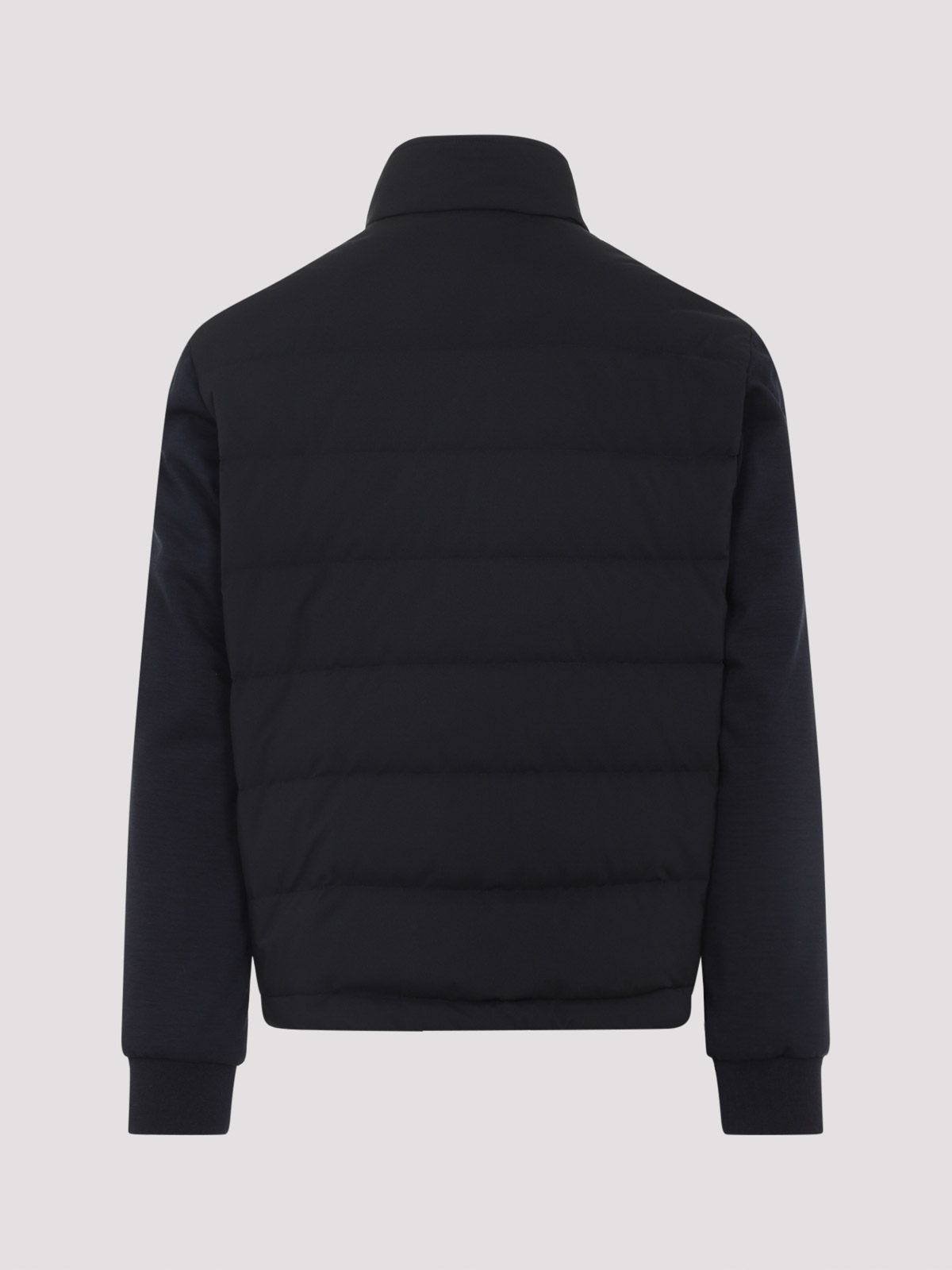 Brioni Tech Fabric Quilted Jacket In Blue