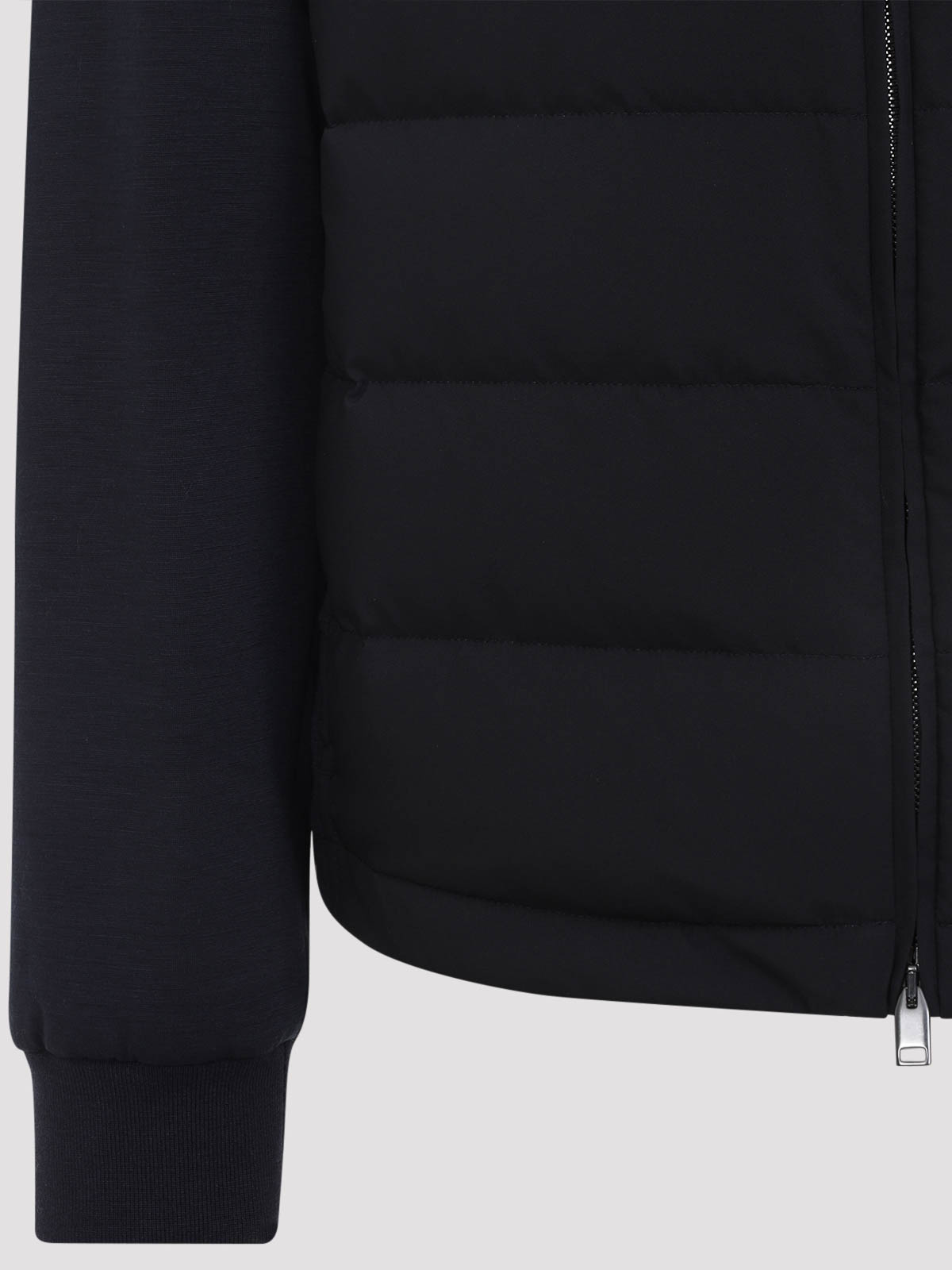Brioni Tech Fabric Quilted Jacket In Blue