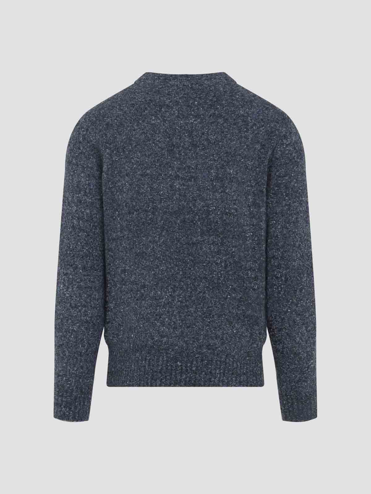 Brunello Cucinelli Alpaca Wool Silk Blend Pullover In Blue