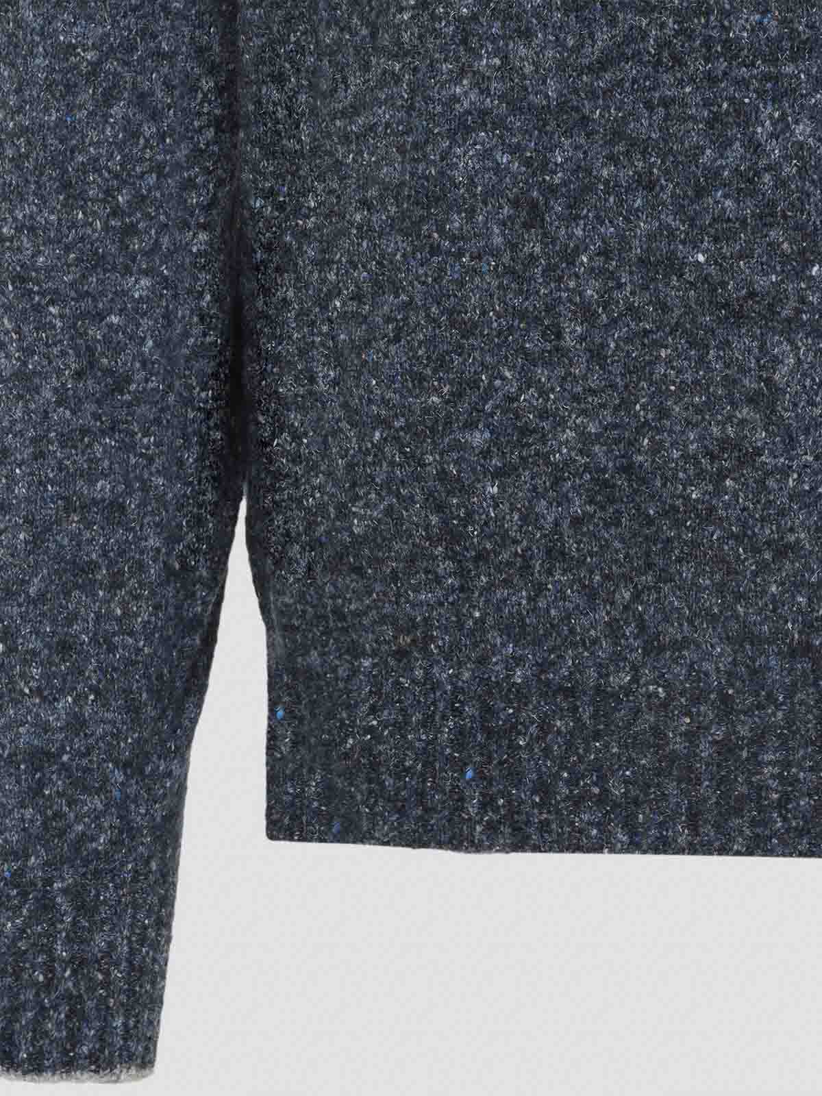 Brunello Cucinelli Alpaca Wool Silk Blend Pullover In Blue