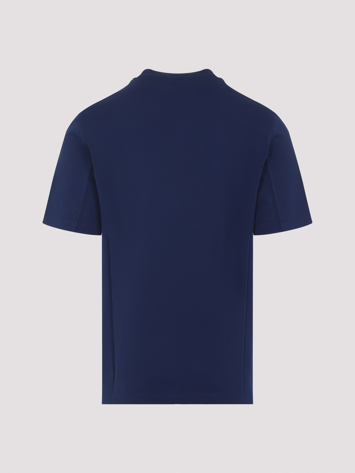 Brunello Cucinelli Classic Round Neck Cotton T-shirt In Blue
