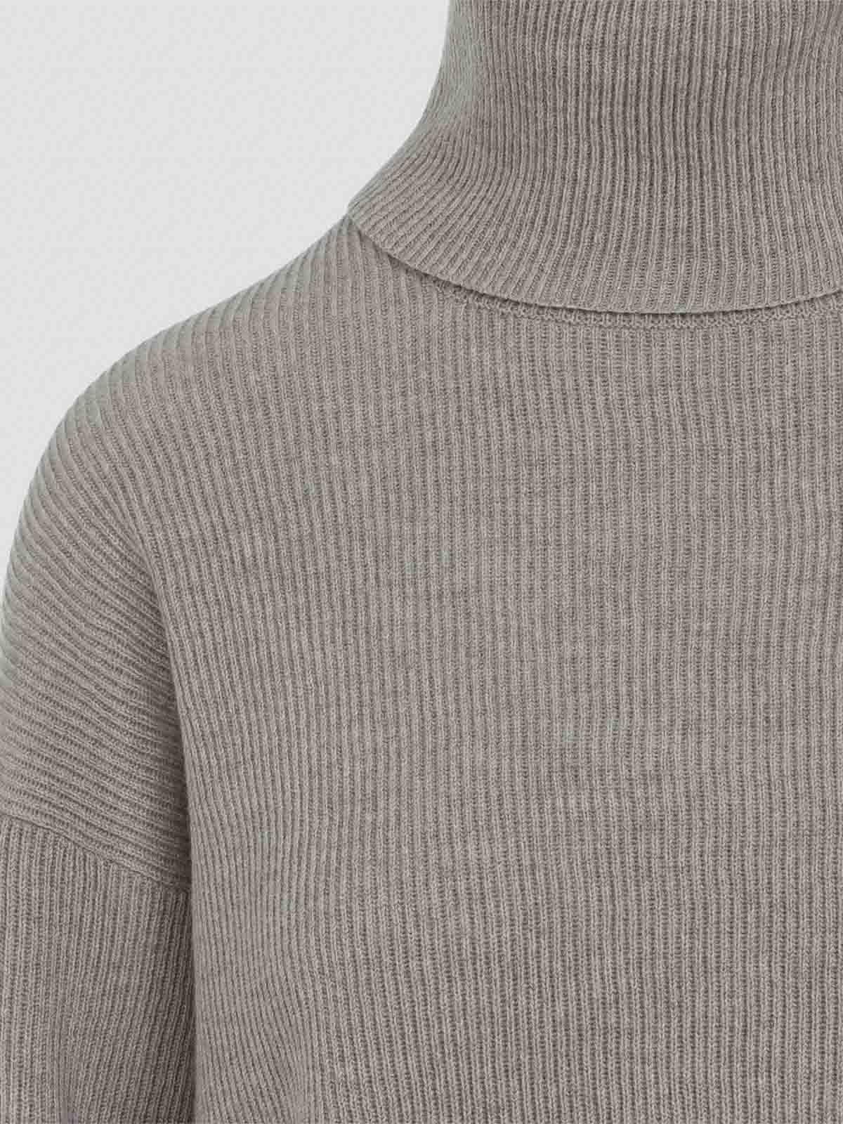 Brunello Cucinelli Wool Cashmere Silk Pullover In Gray