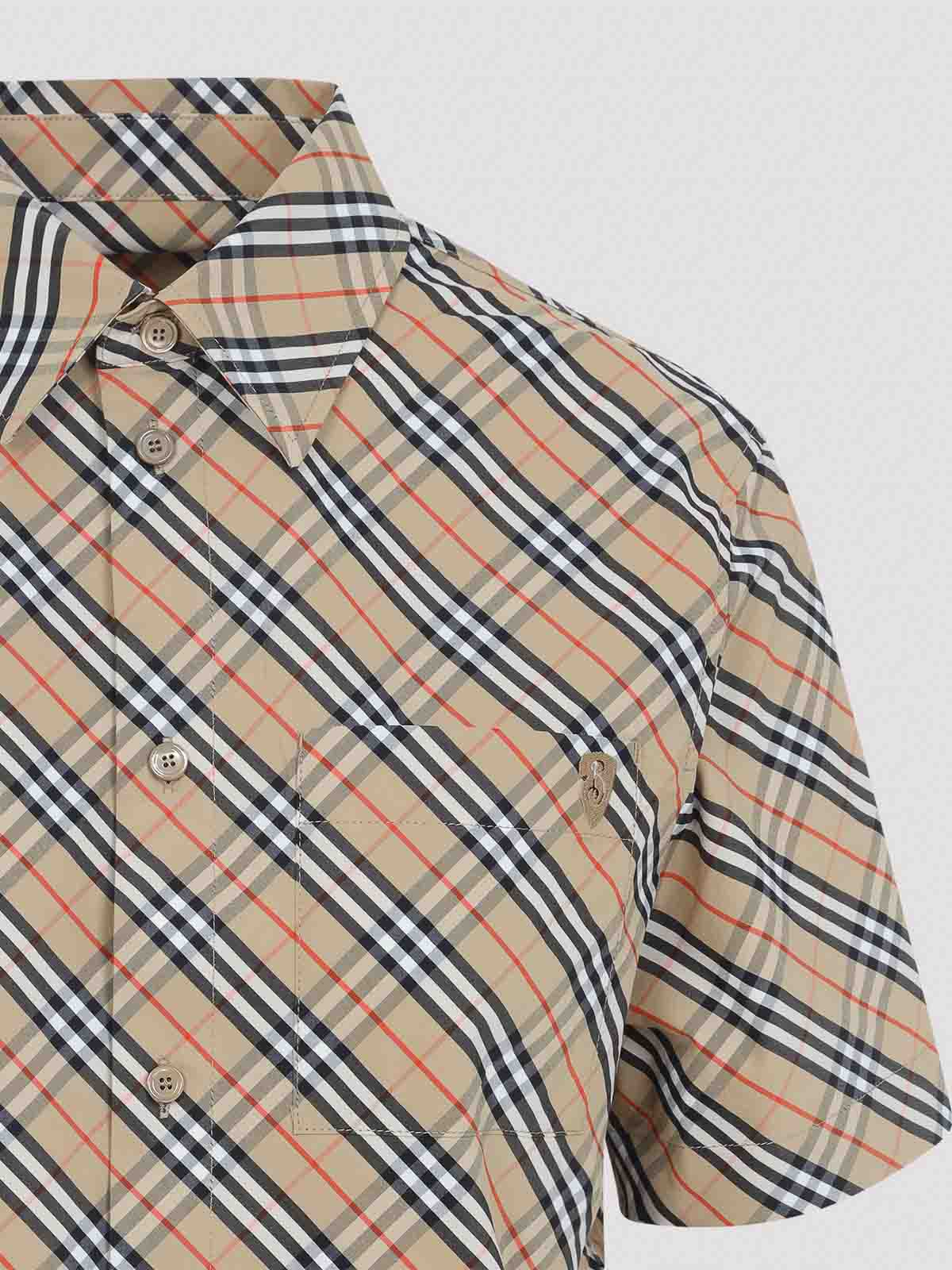 Burberry Vintage Check Cropped Shirt In Brown