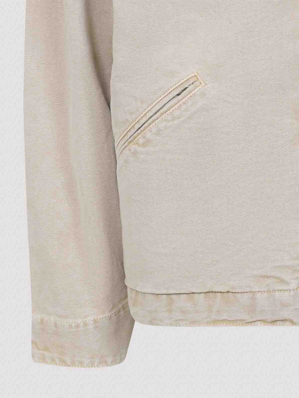 Carhartt Detroit Jacket Organic Cotton Long Sleeves In Neutral