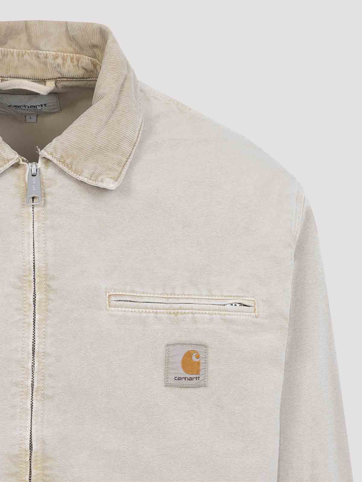 Carhartt Detroit Jacket Organic Cotton Long Sleeves In Neutral
