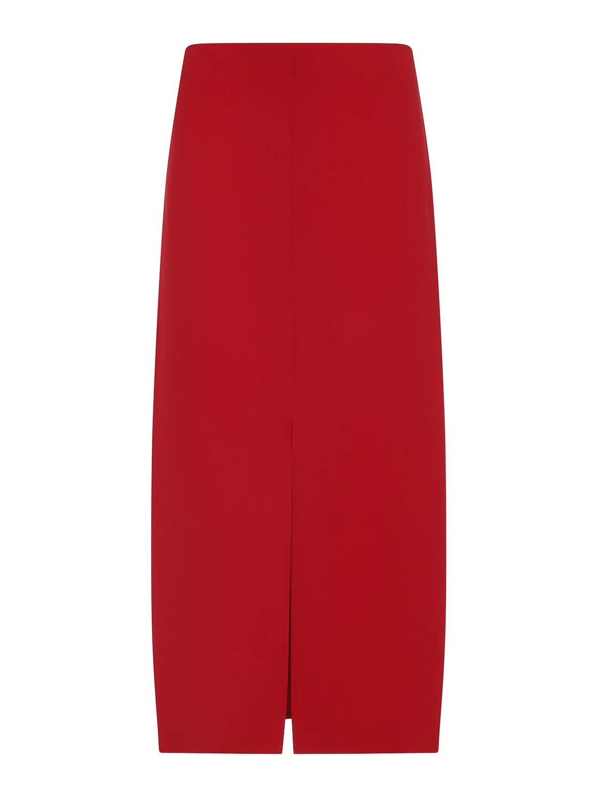Carven Acetate Midi Skirt In Red