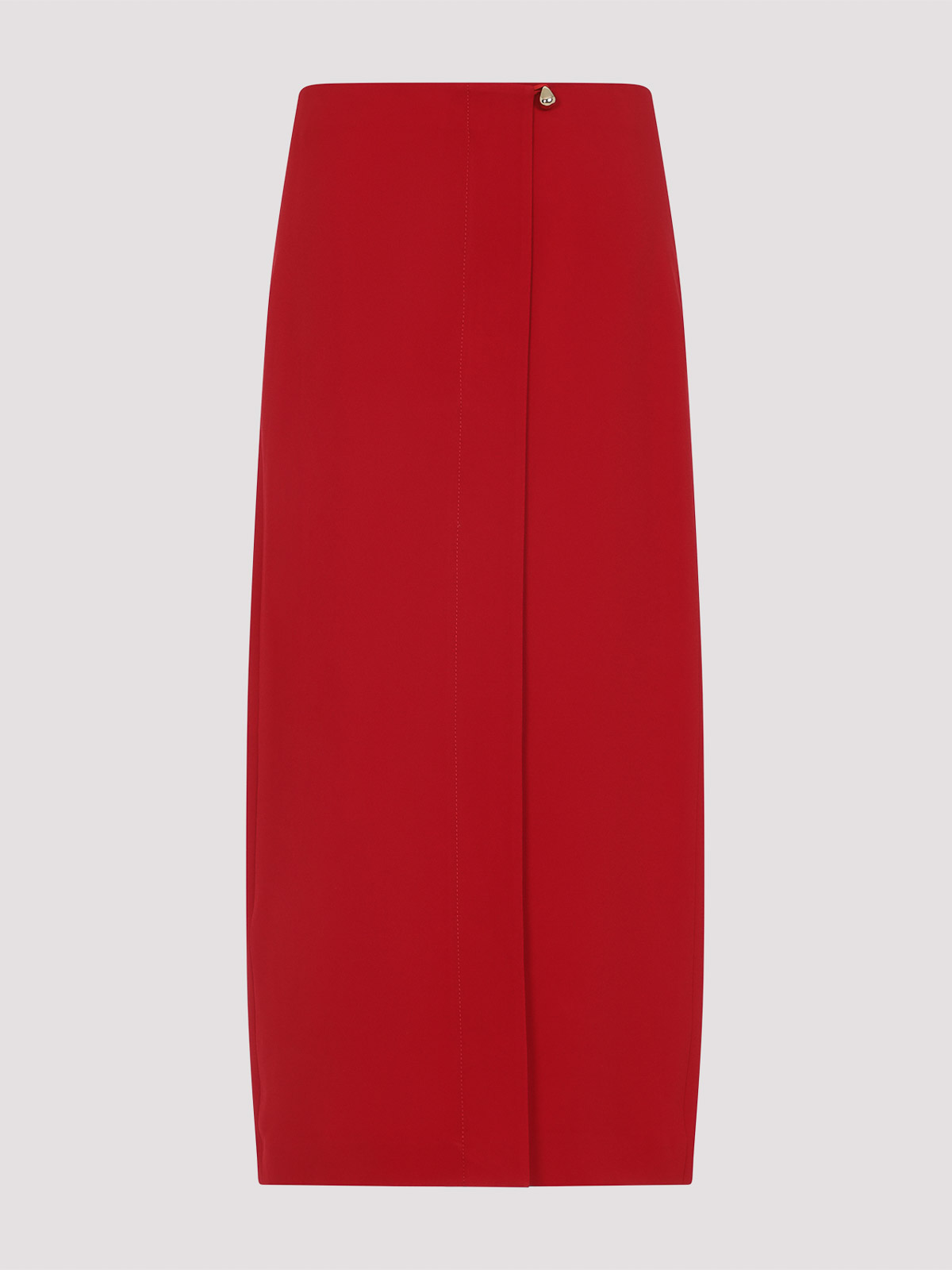 Carven Acetate Midi Skirt In Red