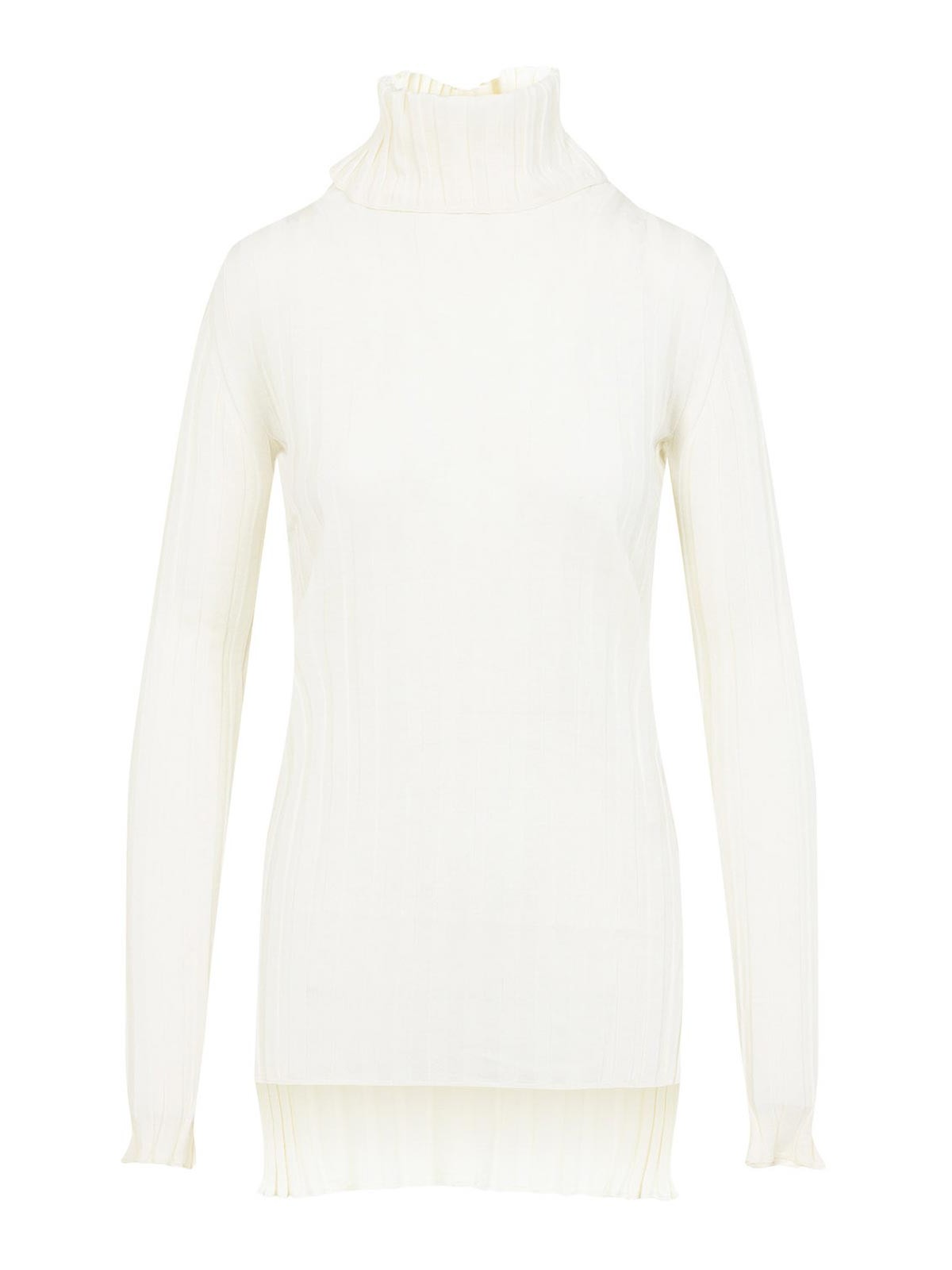 Carven Turtle Neck Underpinning Pullover In Neutral