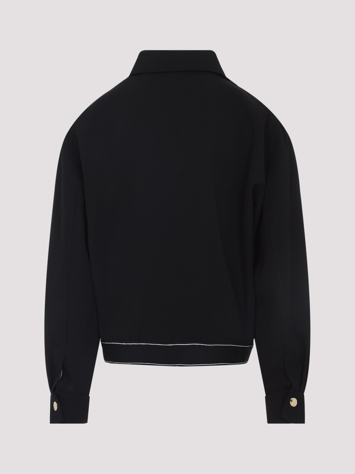 Casablanca Tailored Wool Jacket With Contrasting Logo In Black