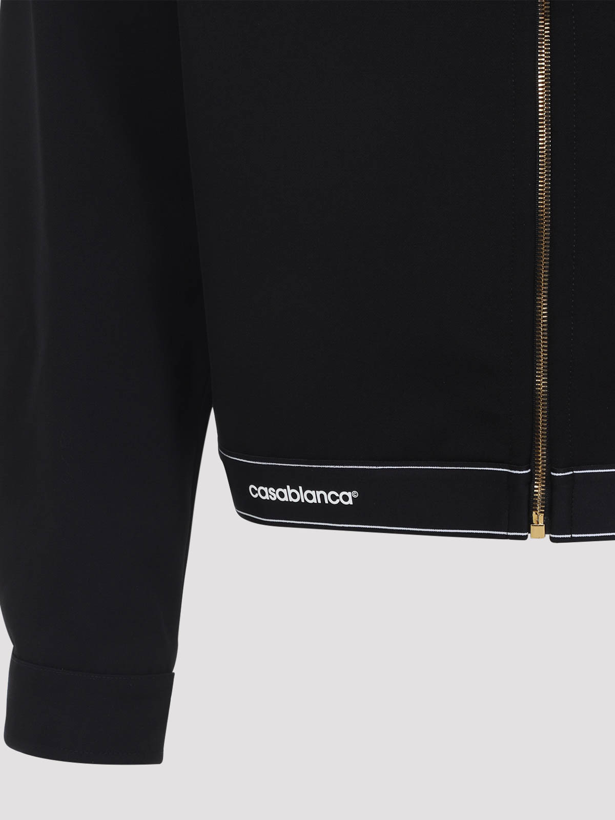 Casablanca Tailored Wool Jacket With Contrasting Logo In Black