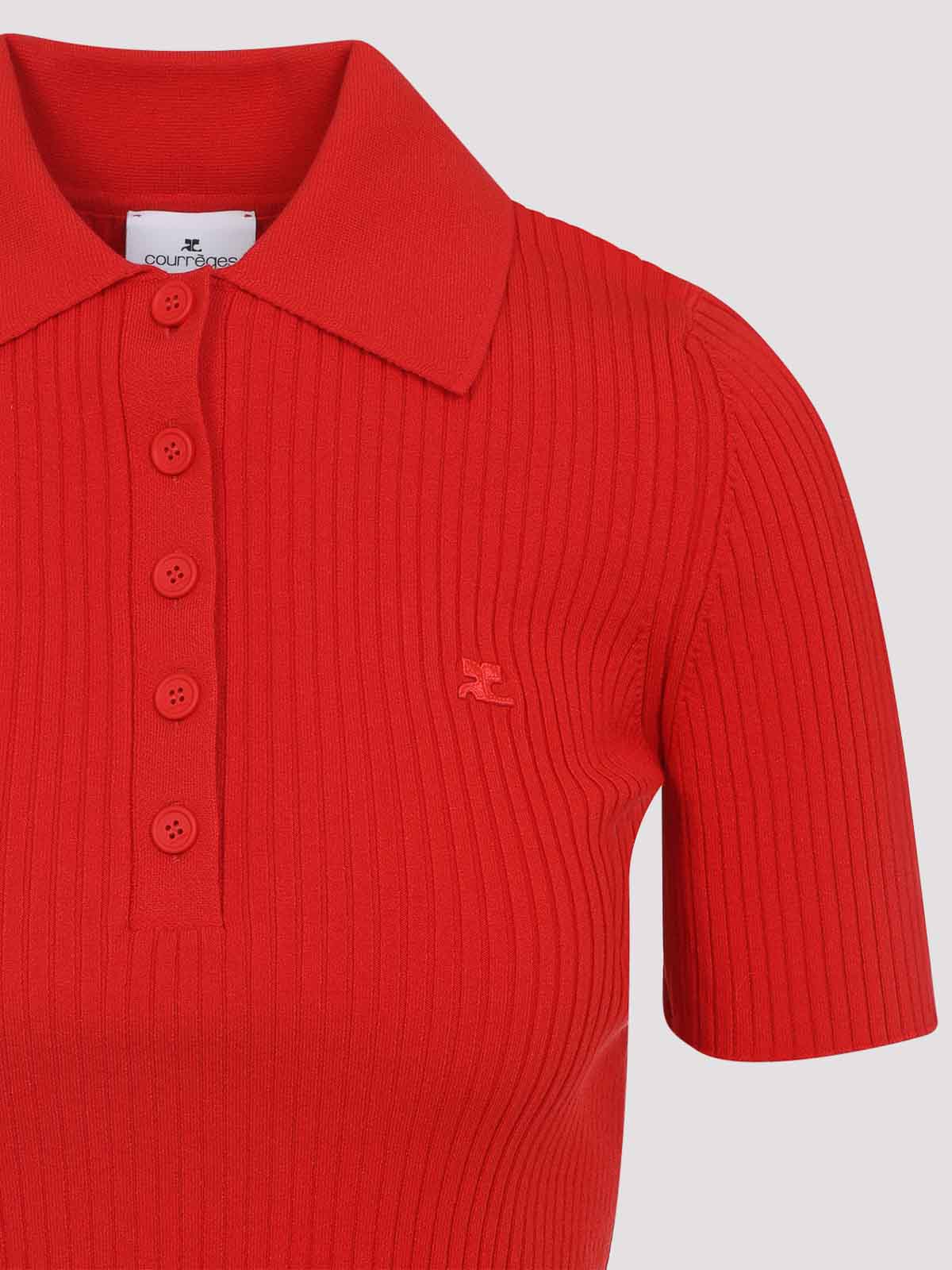 Courrèges Signature Polo In Red