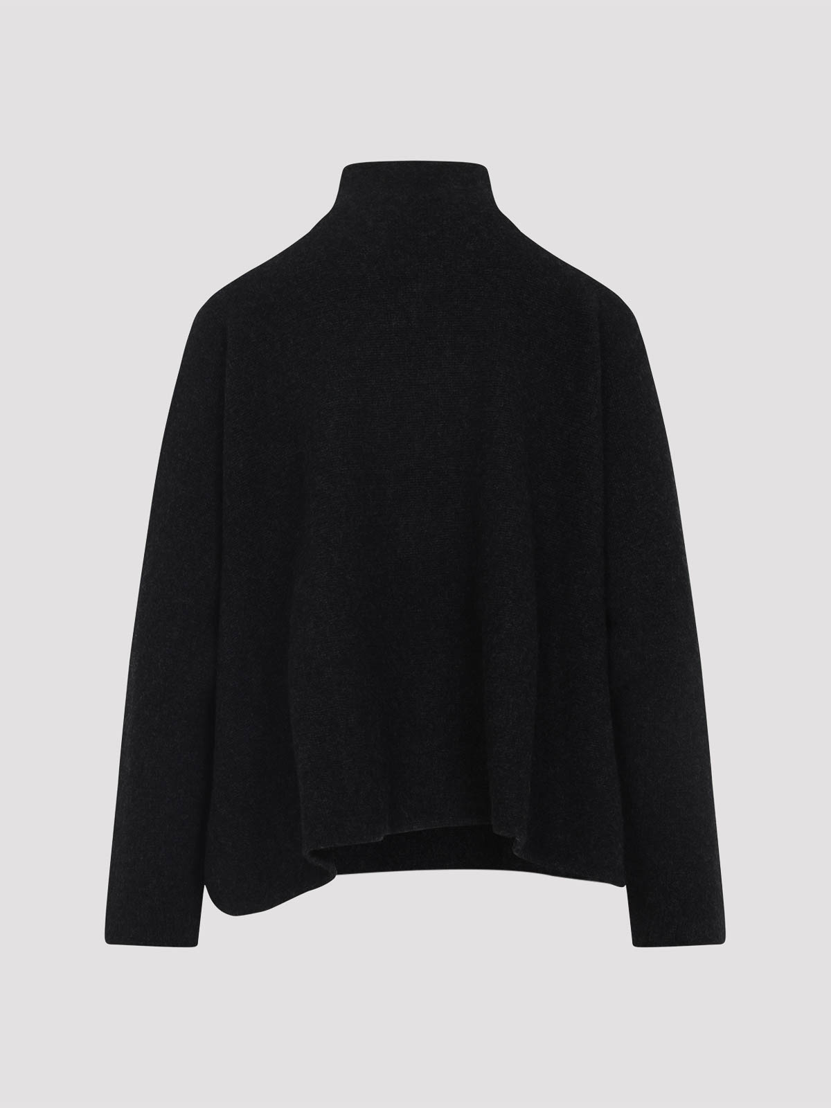 Giorgio Armani Cashmere Flared Hem Sweater In Black