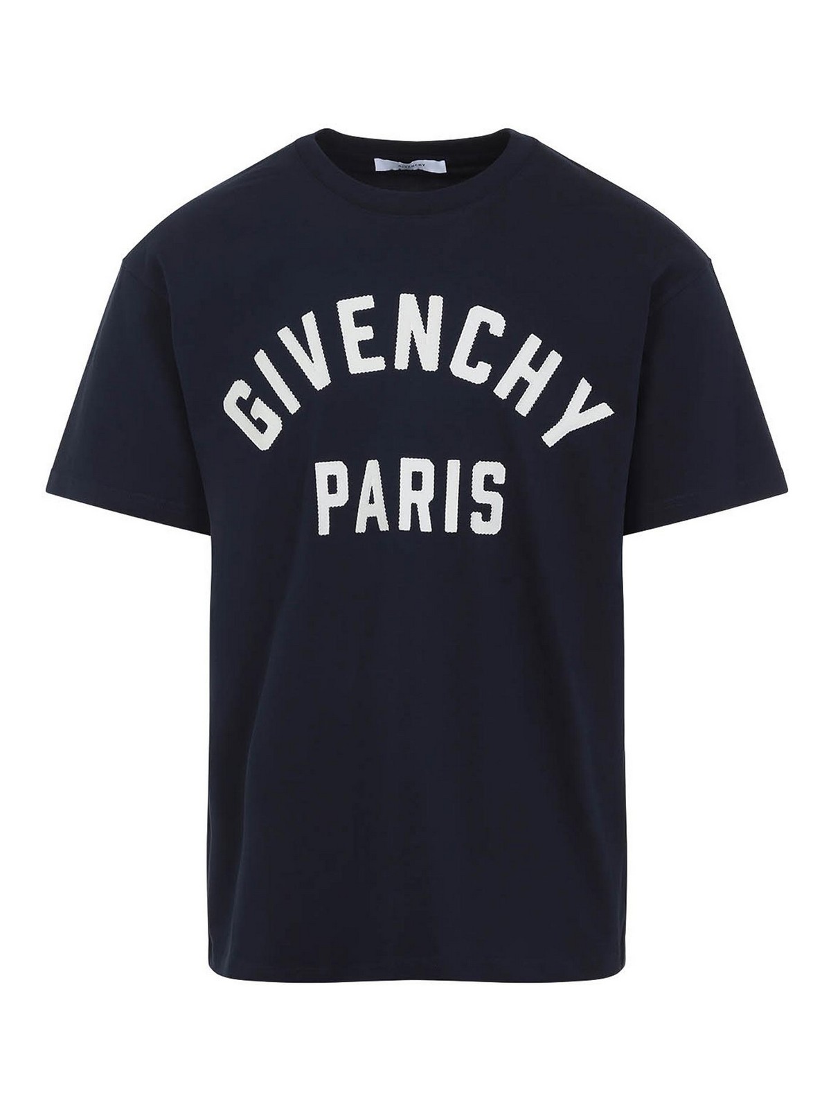 Givenchy Relaxed Fit Black Cotton T-shirt With Bold Logo Print In Black