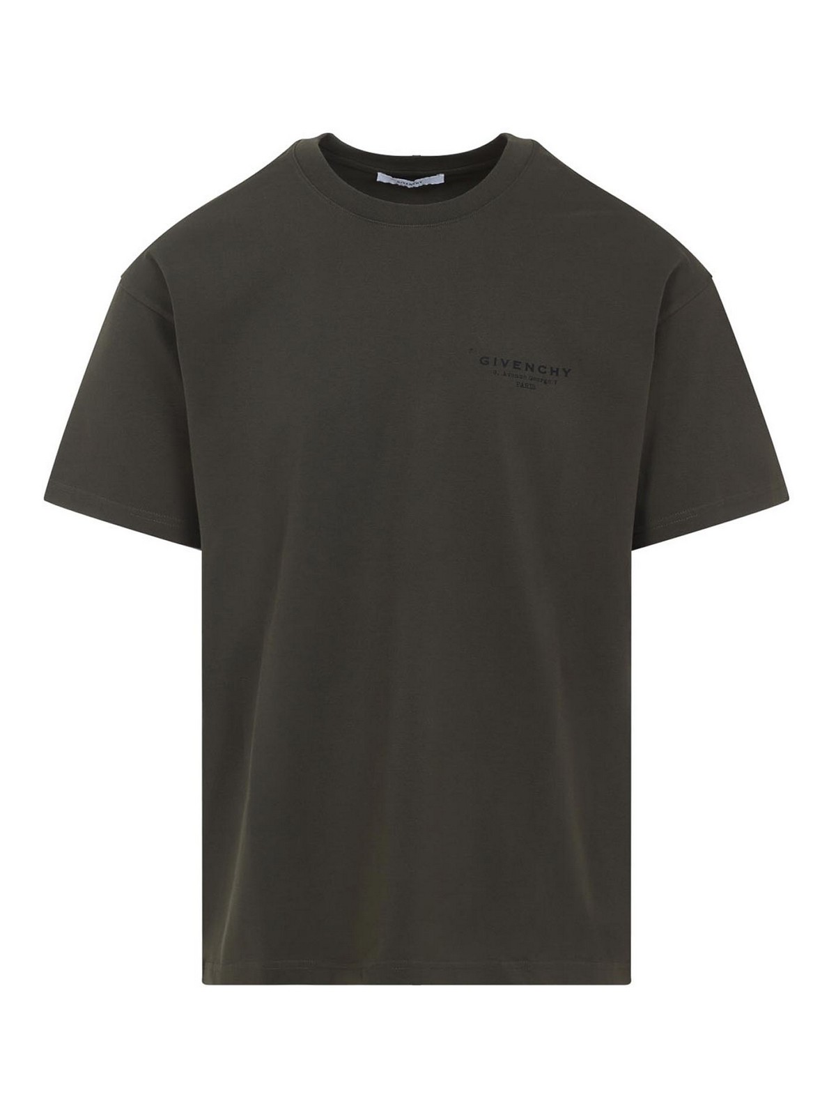 Givenchy Cotton T-shirt With Logo Print In Brown