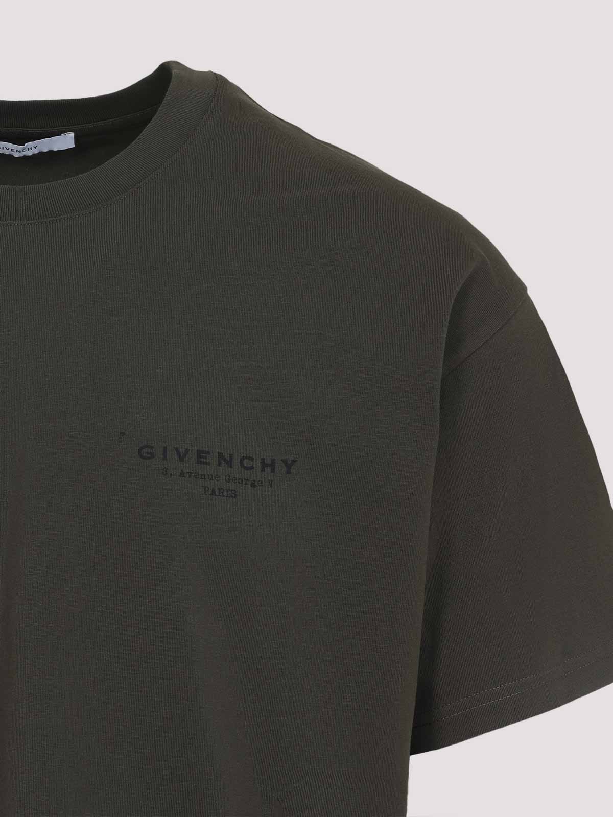 Givenchy Cotton T-shirt With Logo Print In Brown