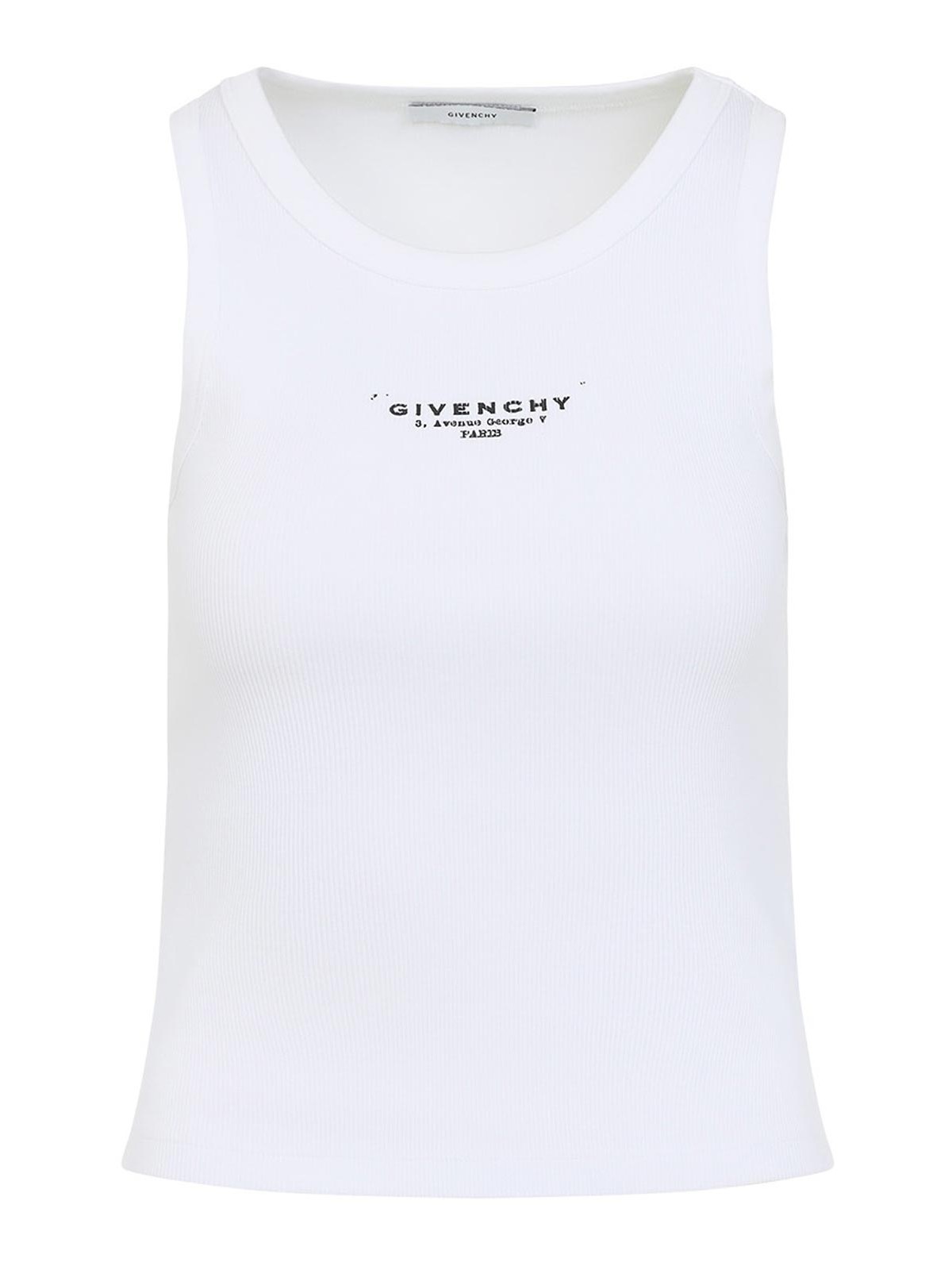 Givenchy Slim Tank Top With Logo Print In White