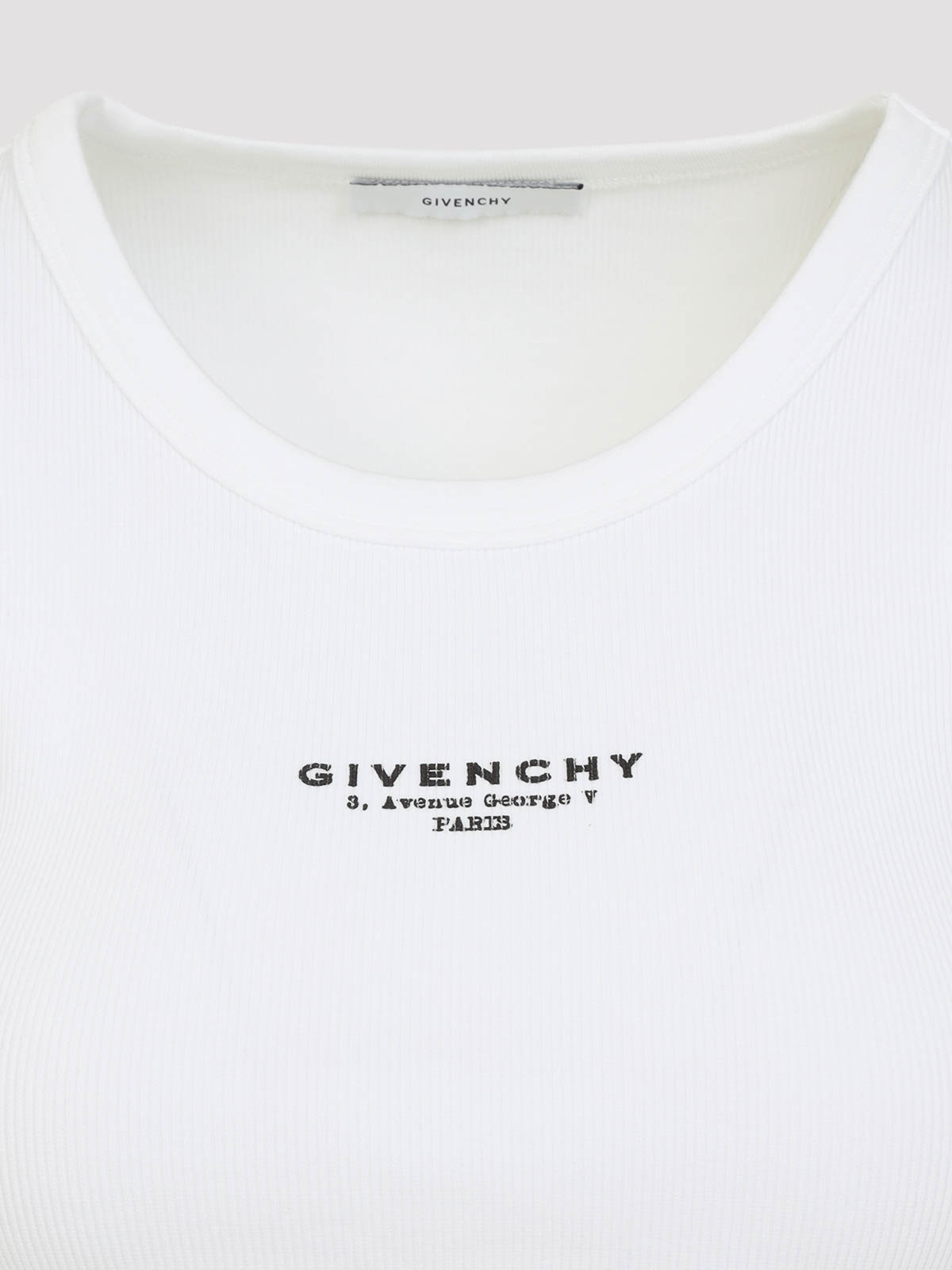 Givenchy Slim Tank Top With Logo Print In White
