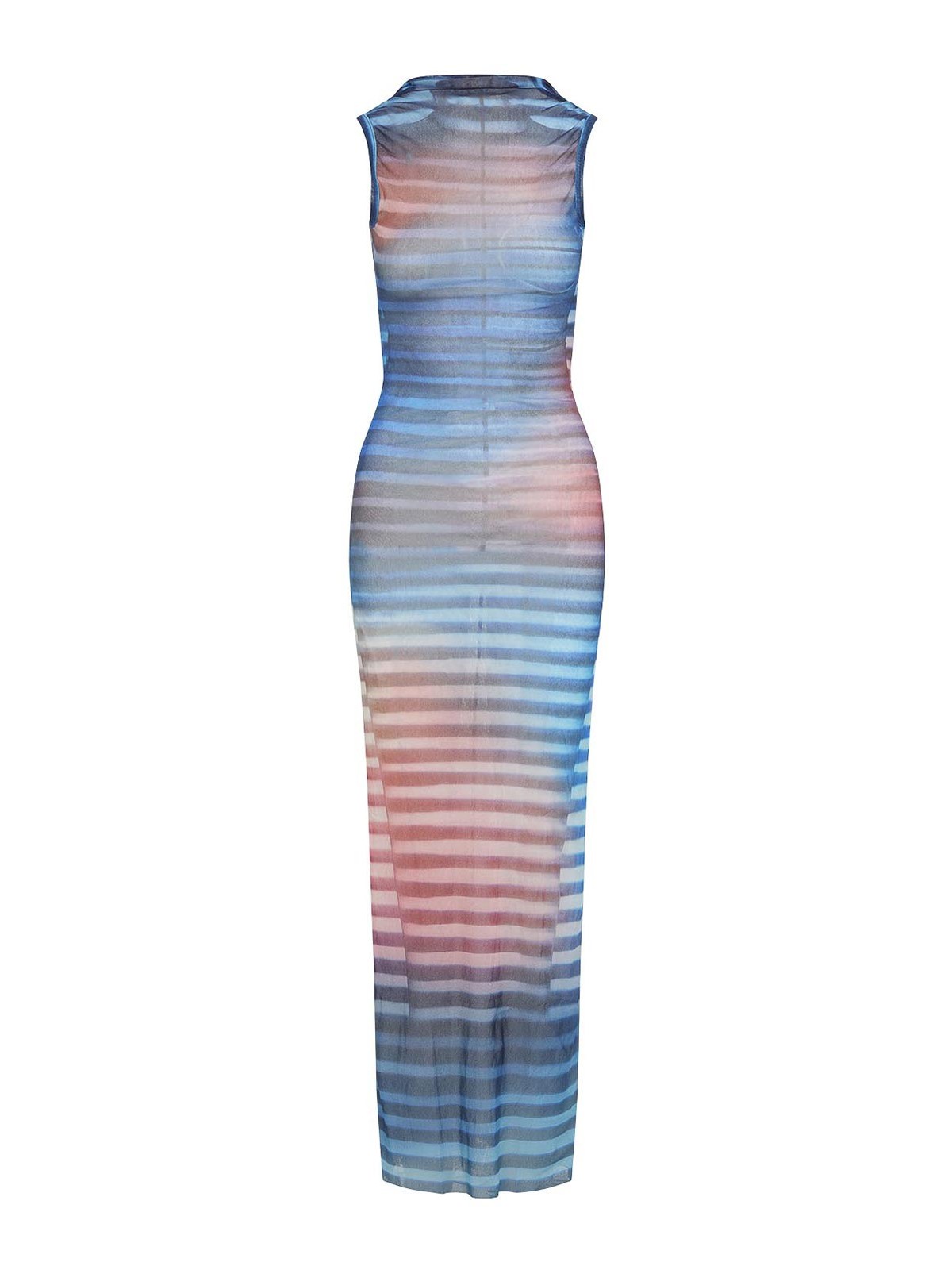 Jean Paul Gaultier Long Dress "air" In Blue