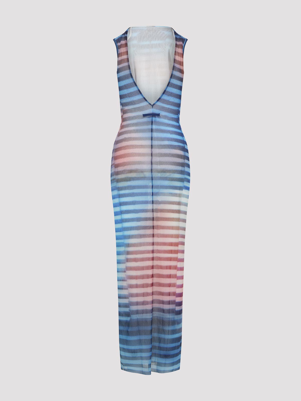 Jean Paul Gaultier Long Dress "air" In Blue
