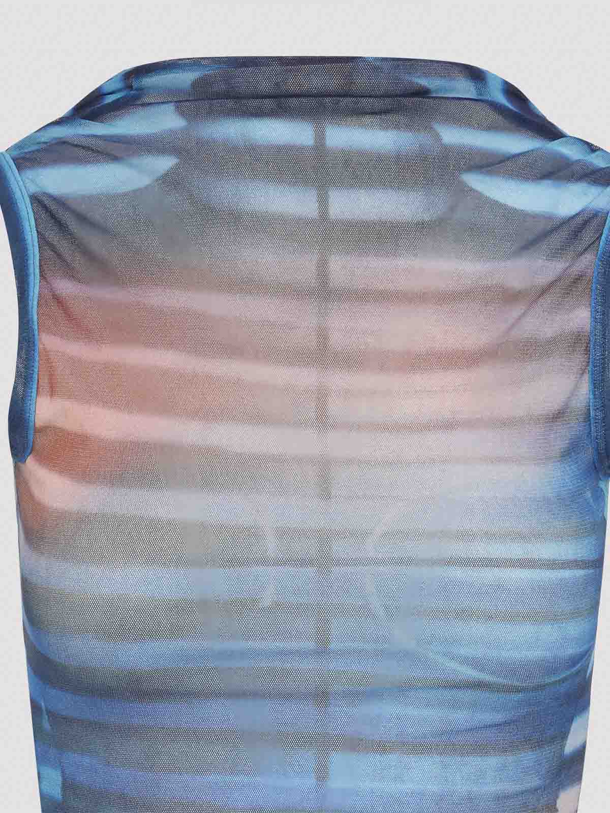 Jean Paul Gaultier Long Dress "air" In Blue