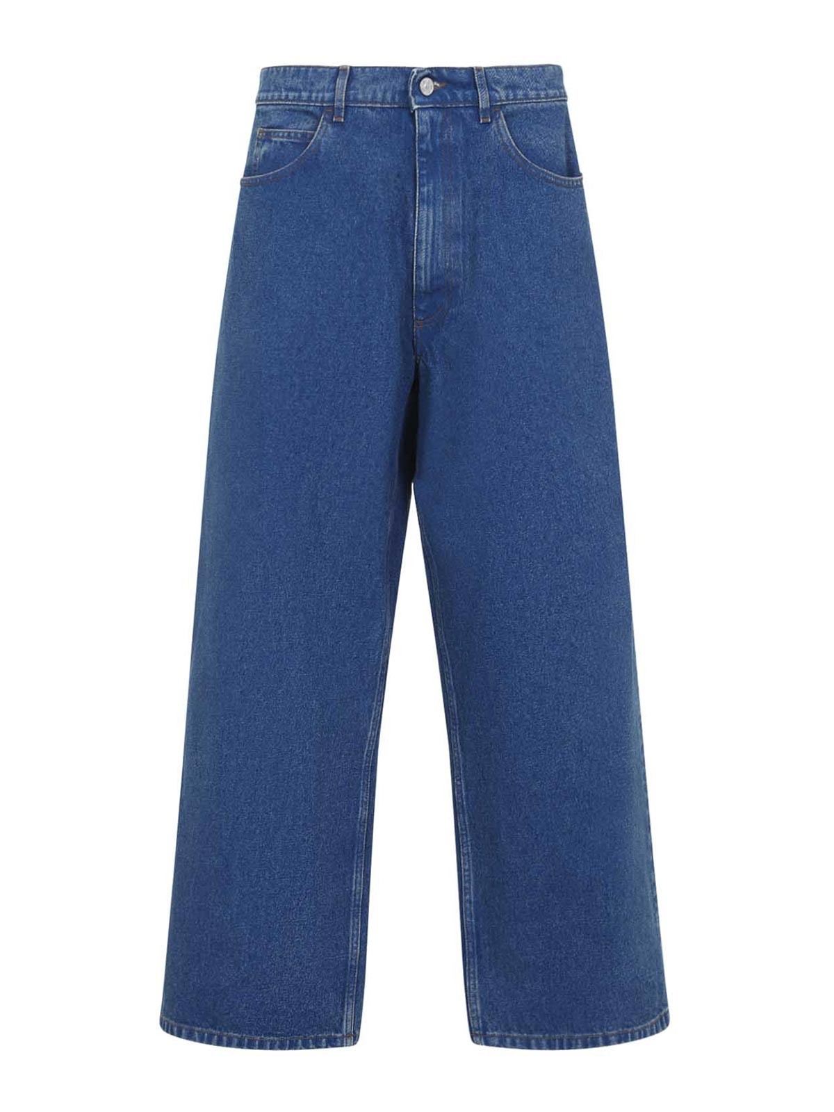 Marni Hight Waist And Wide Leg Jeans In Blue