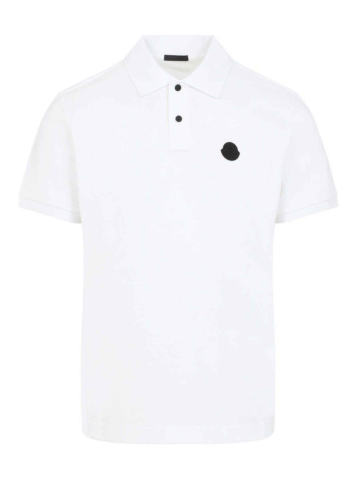 Moncler Classic Cotton Polo T-shirt In White