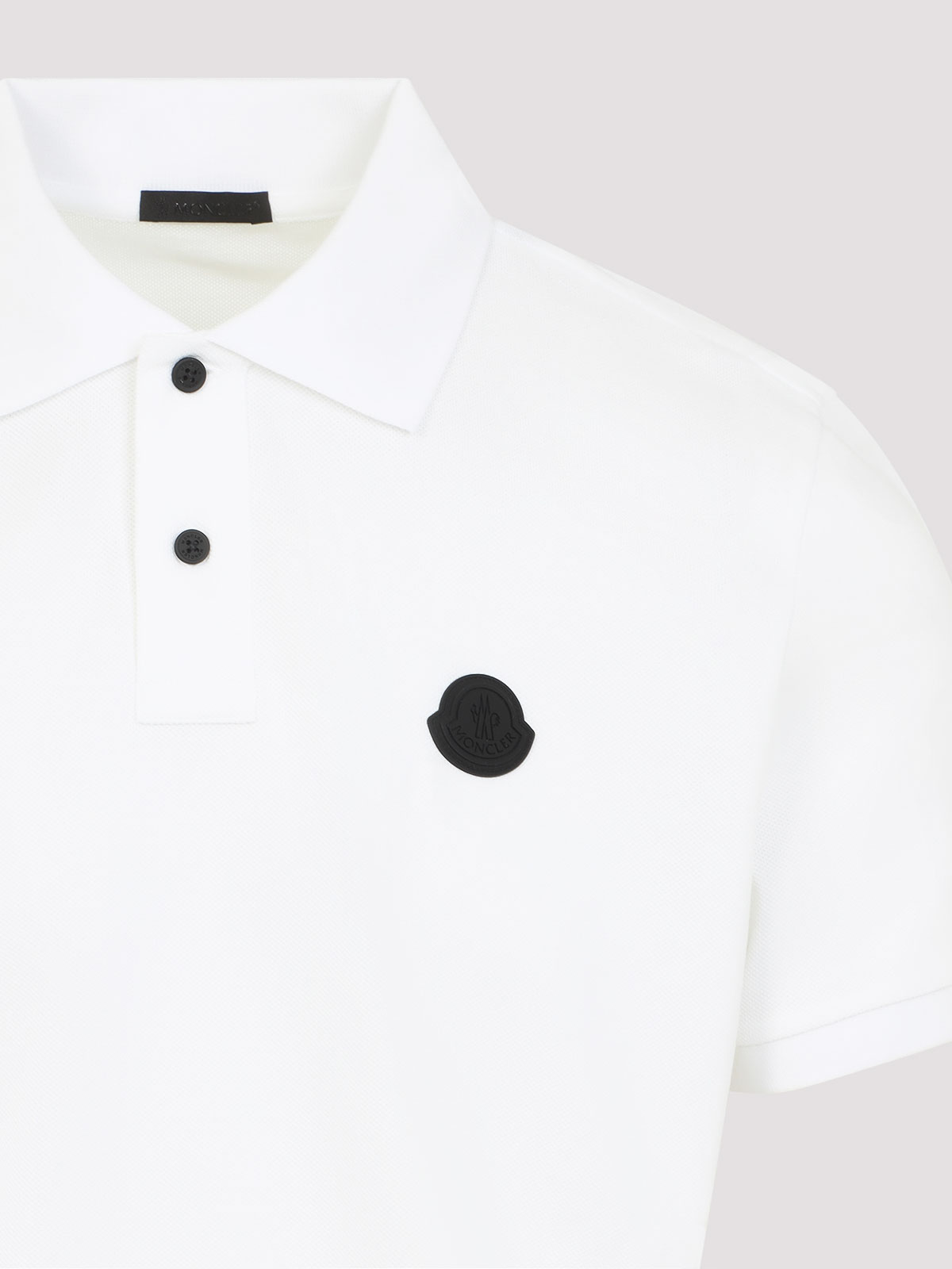 Moncler Classic Cotton Polo T-shirt In White