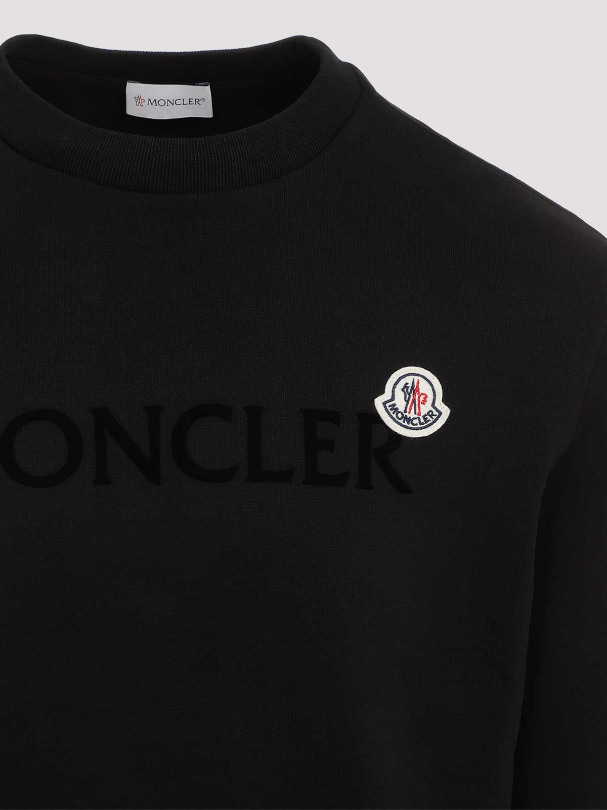 Moncler Cotton Sweatshirt In Black