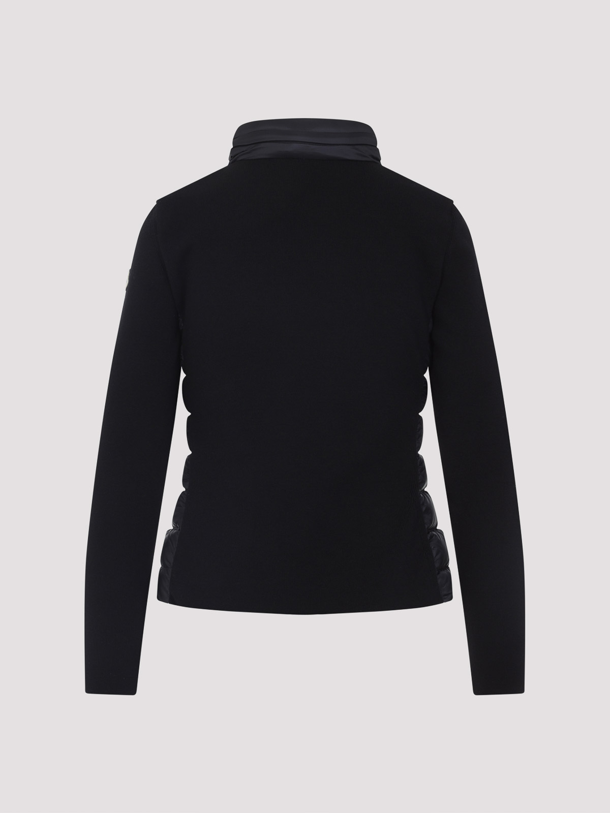 Moncler Cardigan With Padded Panels In Blue