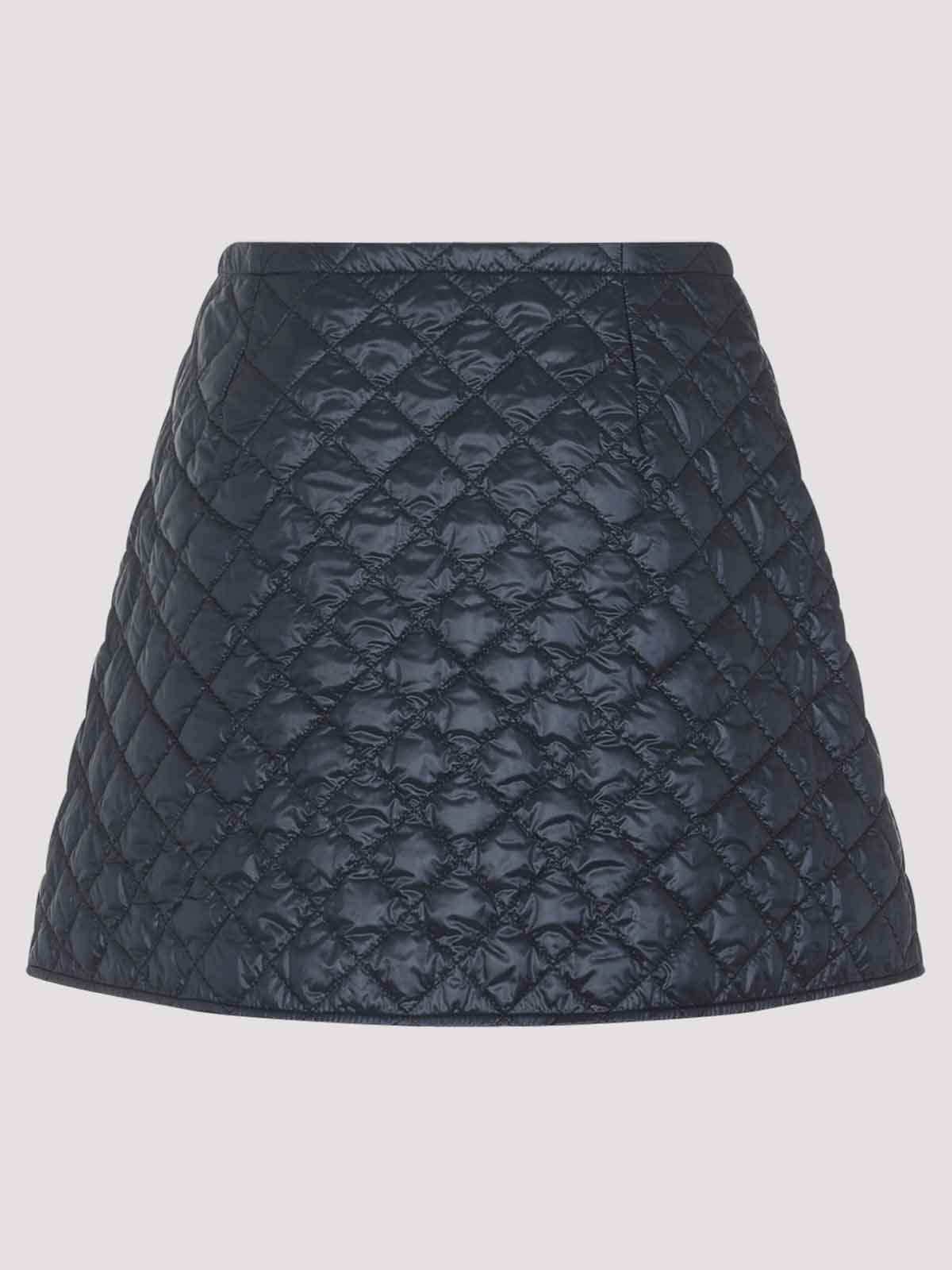 Moncler Technical Fabric Mini-skirt In Blue