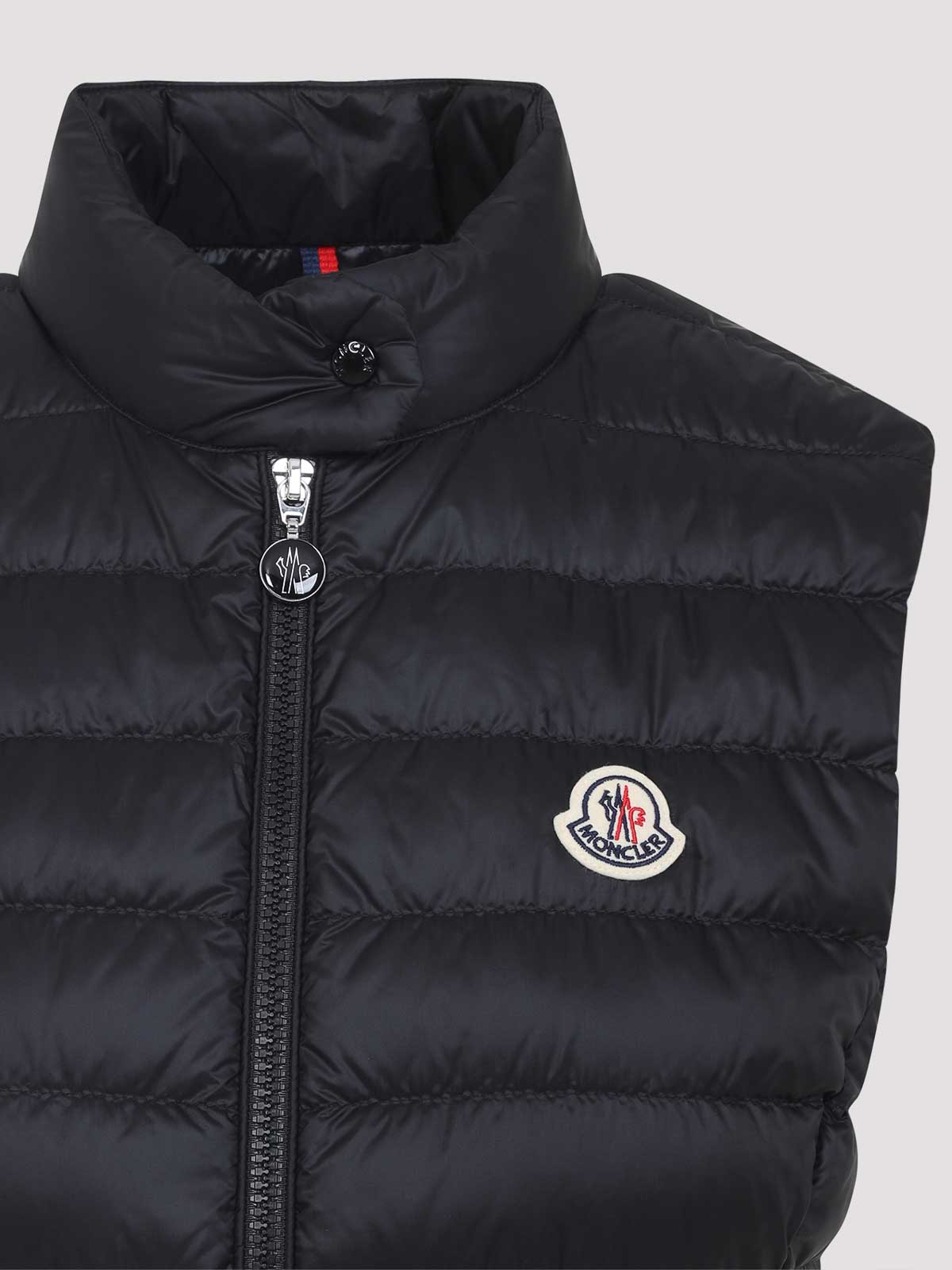 Moncler Padded Sleeveless Igens Vest With Stand-up Collar In Black