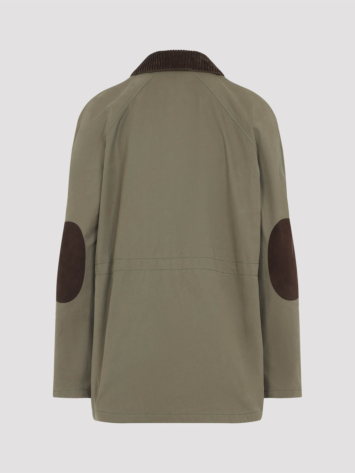 Moschino Logo Label Jacket With Elbow Patches In Green